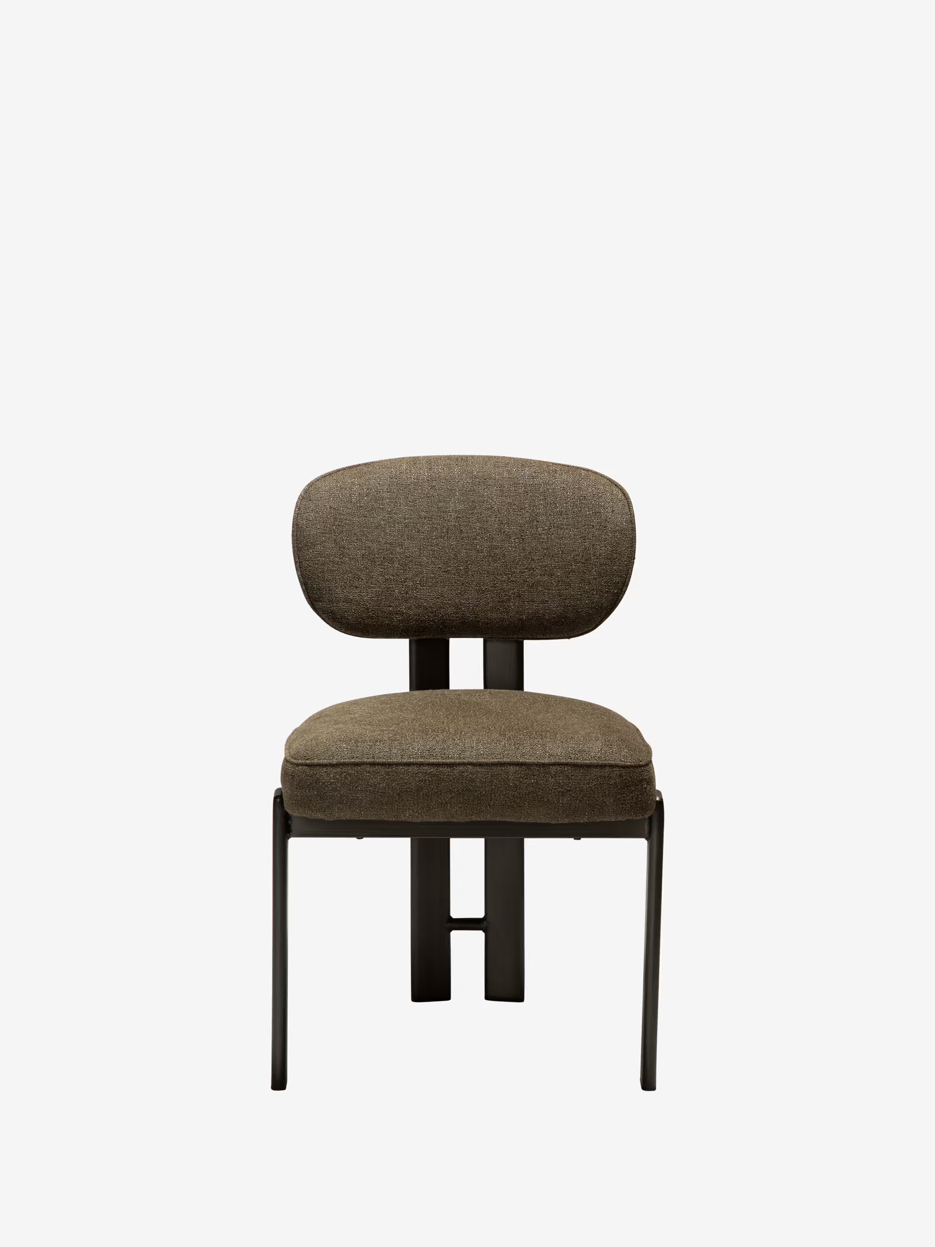Duct Chaise en bouclé sans accoudoirs – design sculptural avec structure en métal