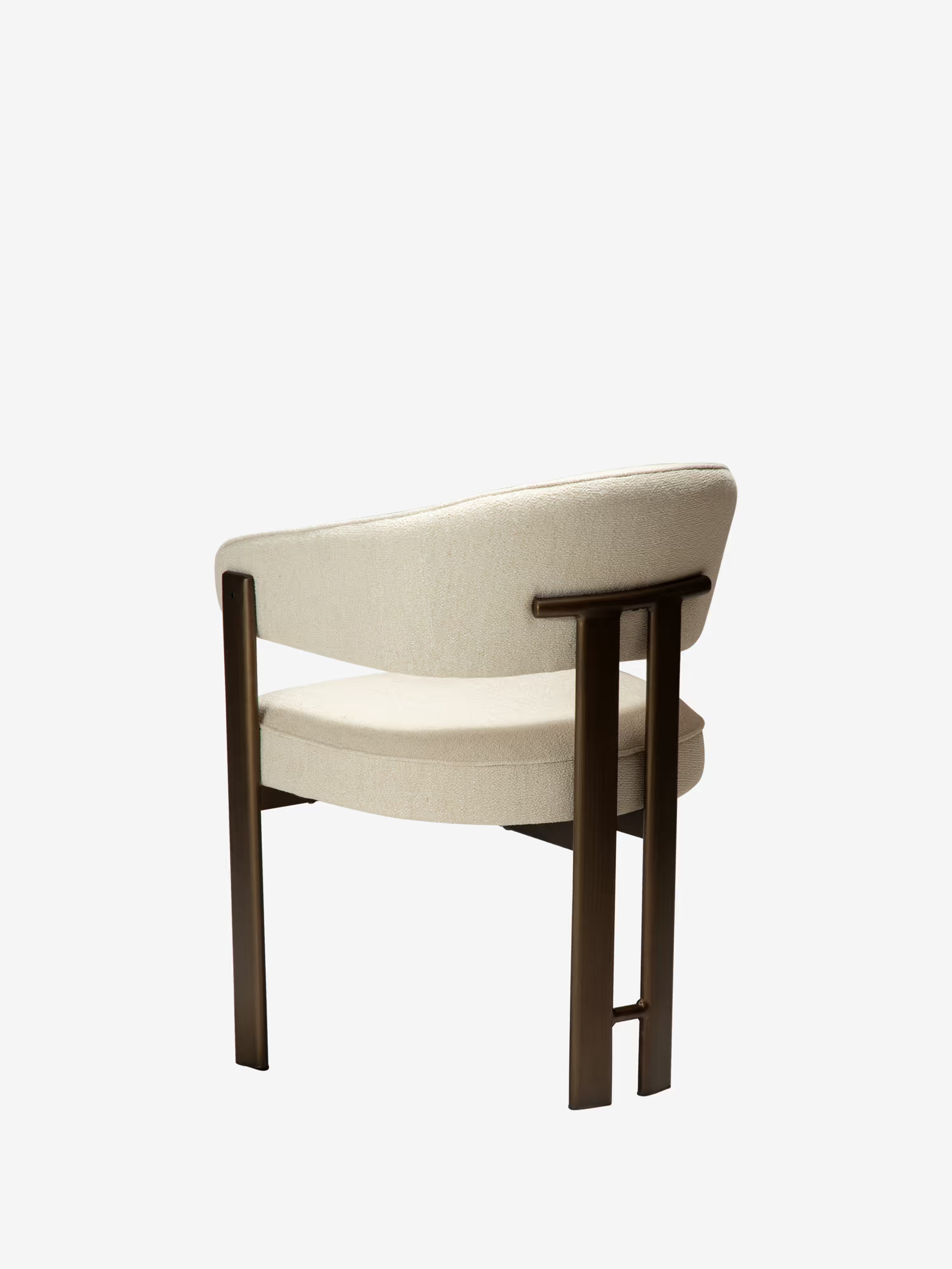 Duct Chaise avec accoudoirs élégante – design raffiné en tissu bouclé et structure en métal