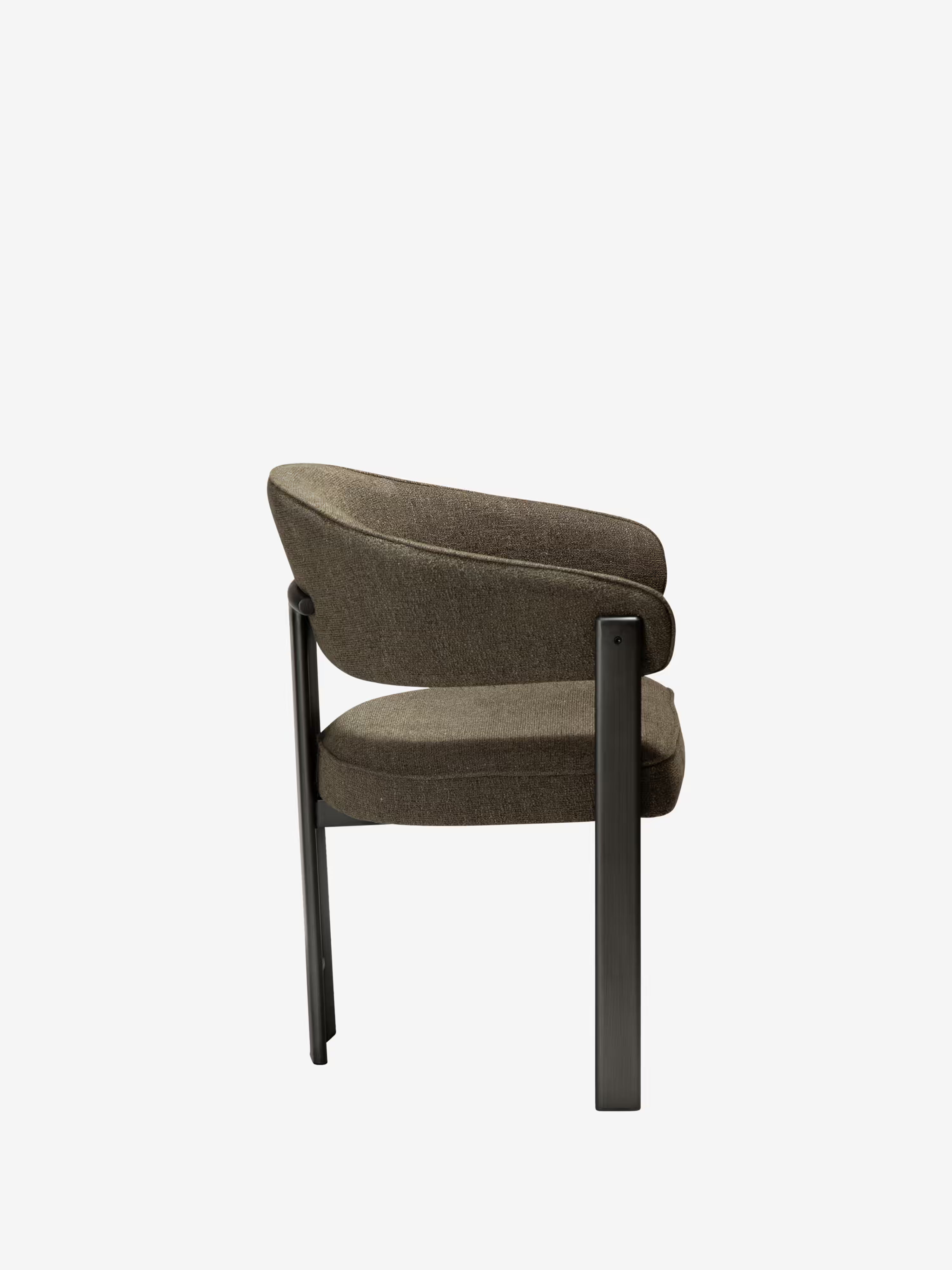 Duct Chaise avec accoudoirs élégante – design raffiné en tissu bouclé et structure en métal