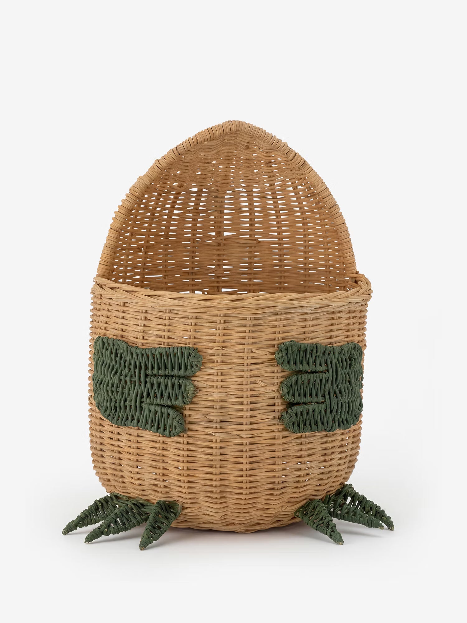 Eddi Aufbewahrungskorb aus natürlichem Rattan in Dinosaurierform