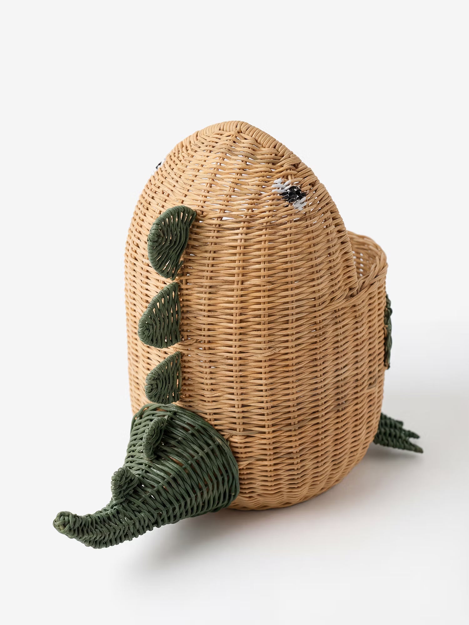 Eddi Aufbewahrungskorb aus natürlichem Rattan in Dinosaurierform