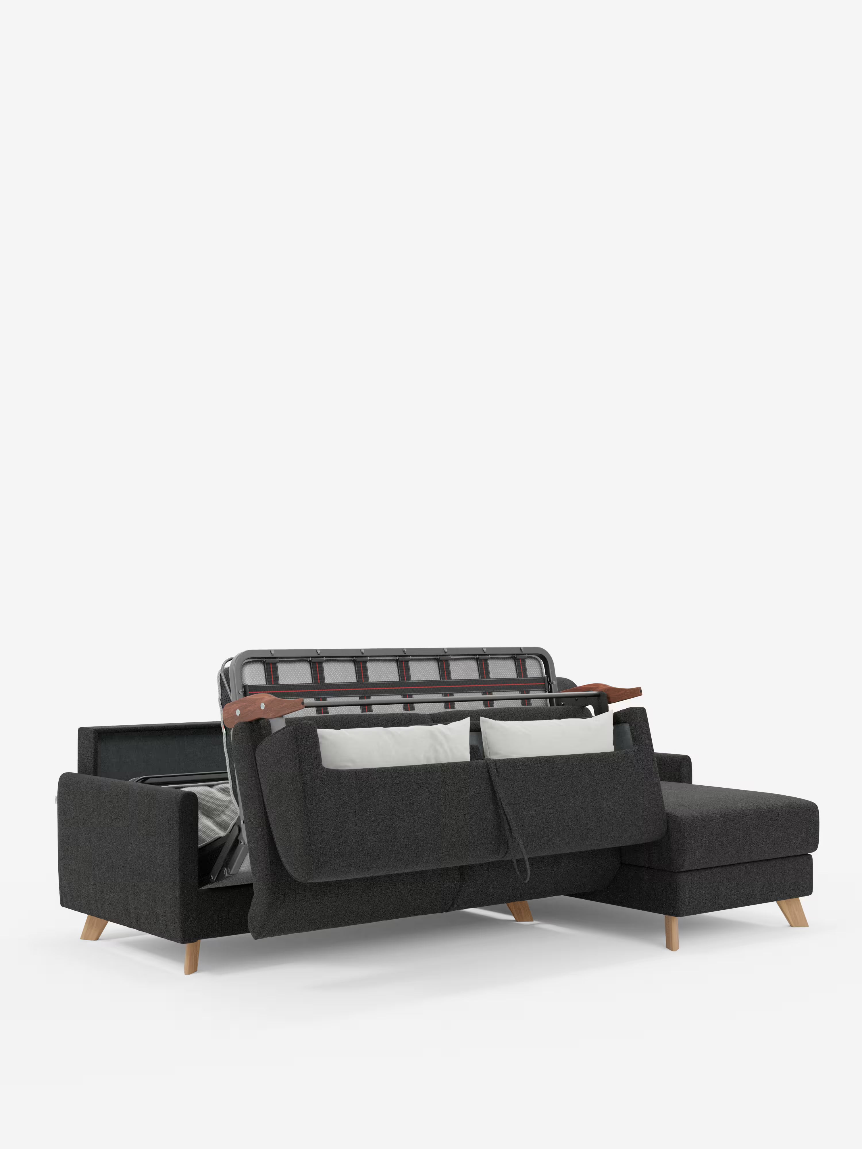 Edgar Divano letto moderno con penisola contenitore – tessuto tecnico impermeabile