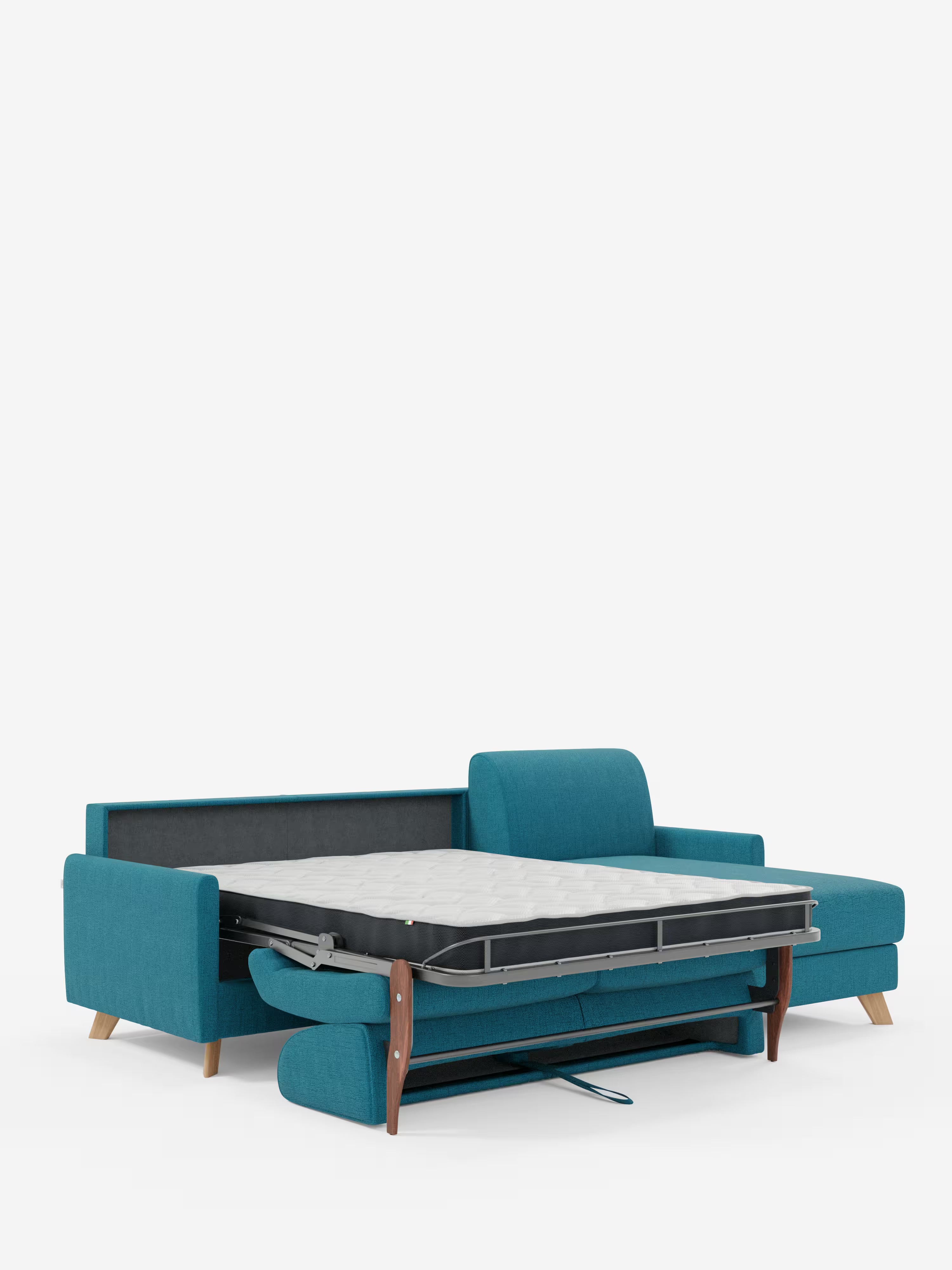 Edgar Divano letto moderno con penisola contenitore – tessuto tecnico impermeabile