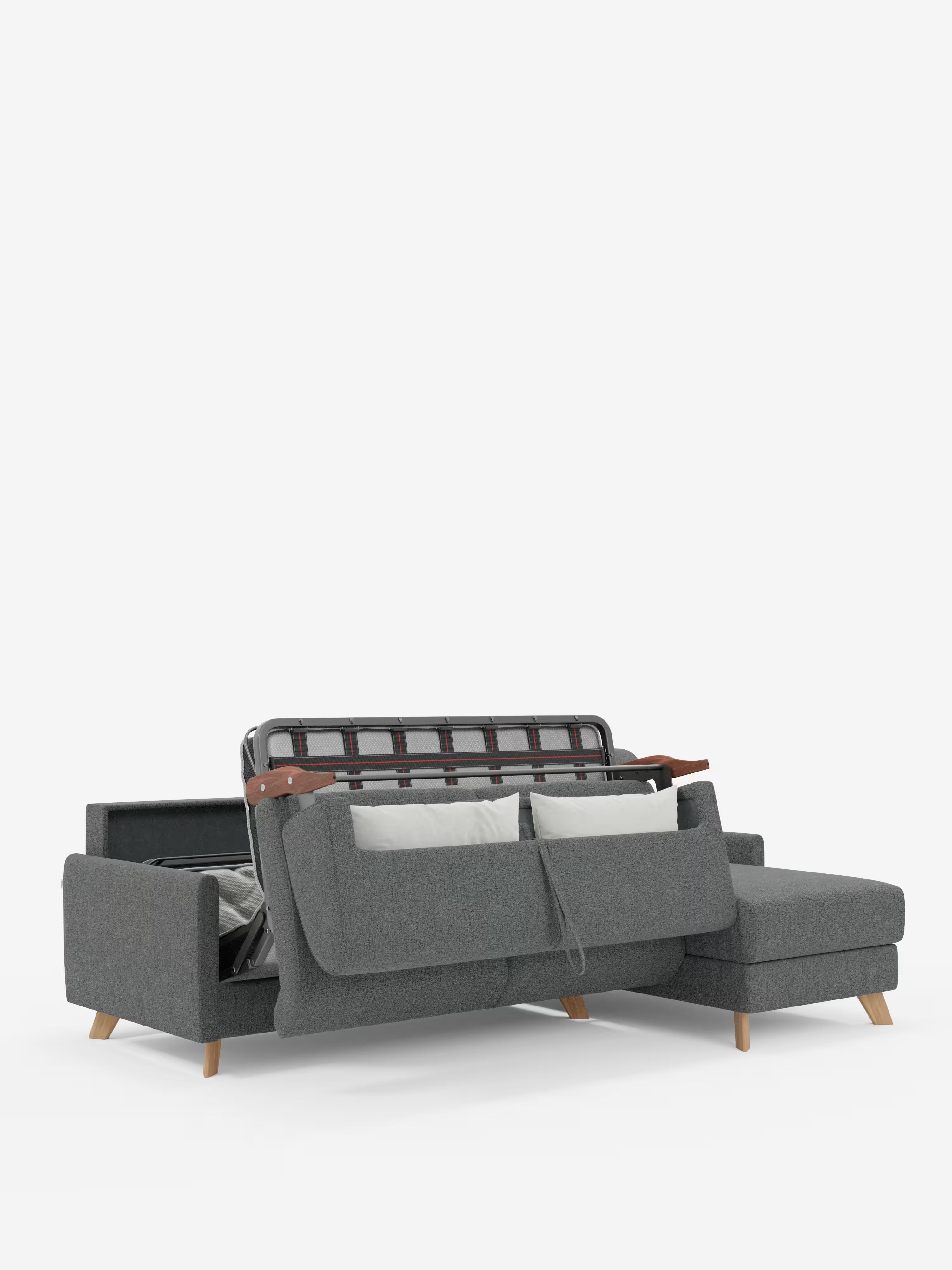 Edgar Divano letto moderno con penisola contenitore – tessuto tecnico impermeabile
