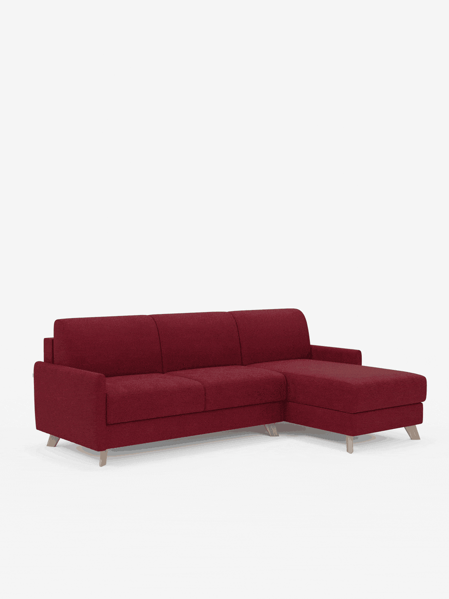 Edgar Divano letto moderno con penisola contenitore – tessuto tecnico impermeabile
