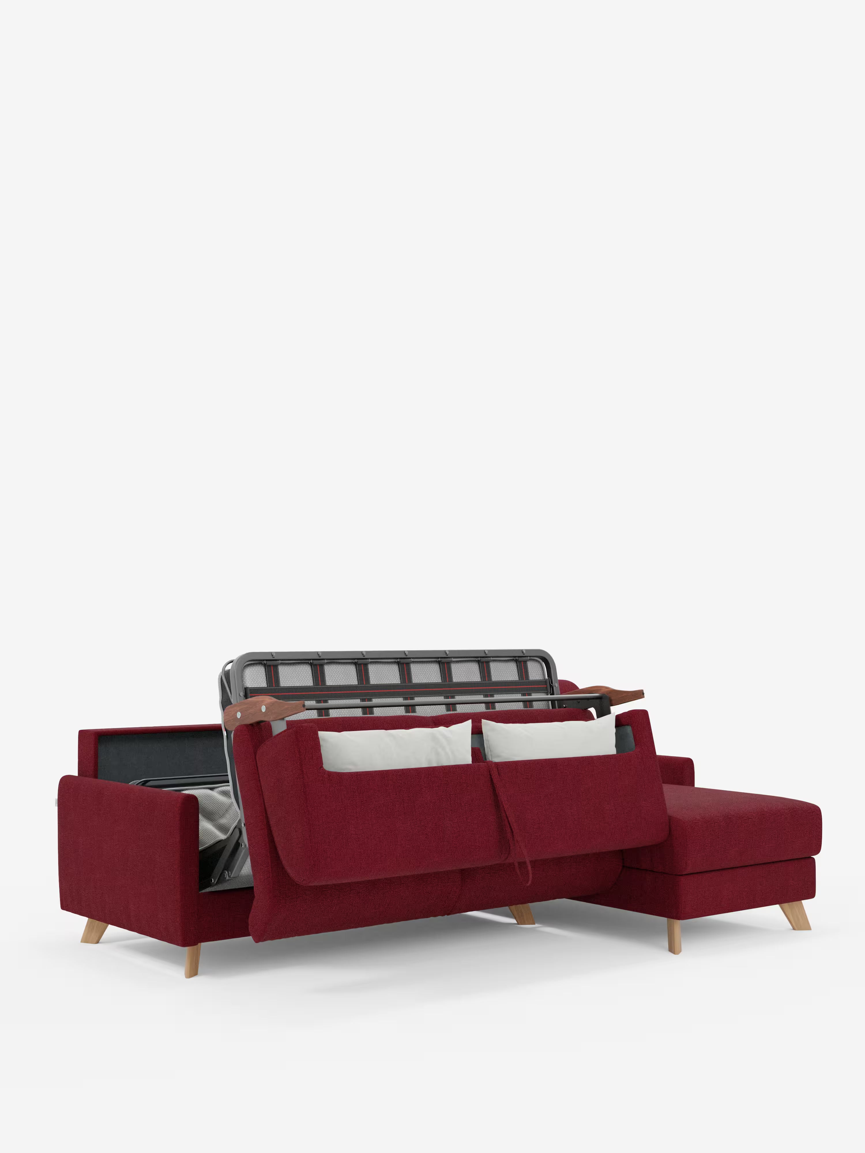 Edgar Divano letto moderno con penisola contenitore – tessuto tecnico impermeabile