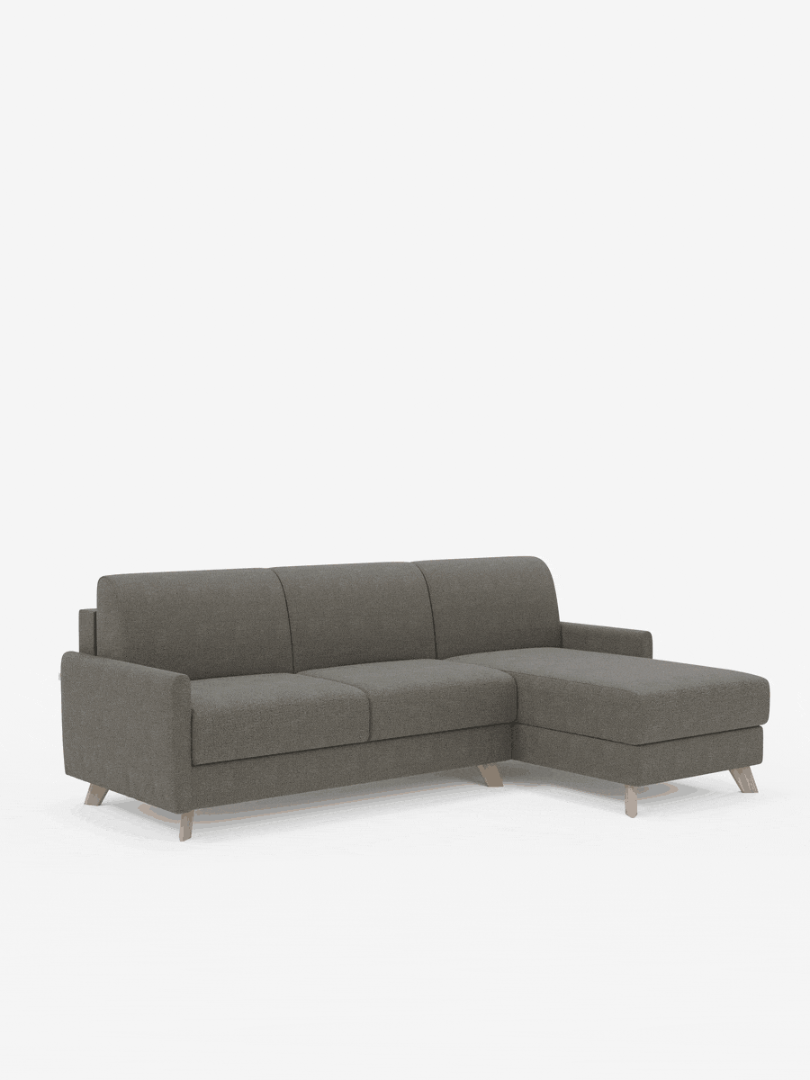 Edgar Divano letto moderno con penisola contenitore – tessuto tecnico impermeabile