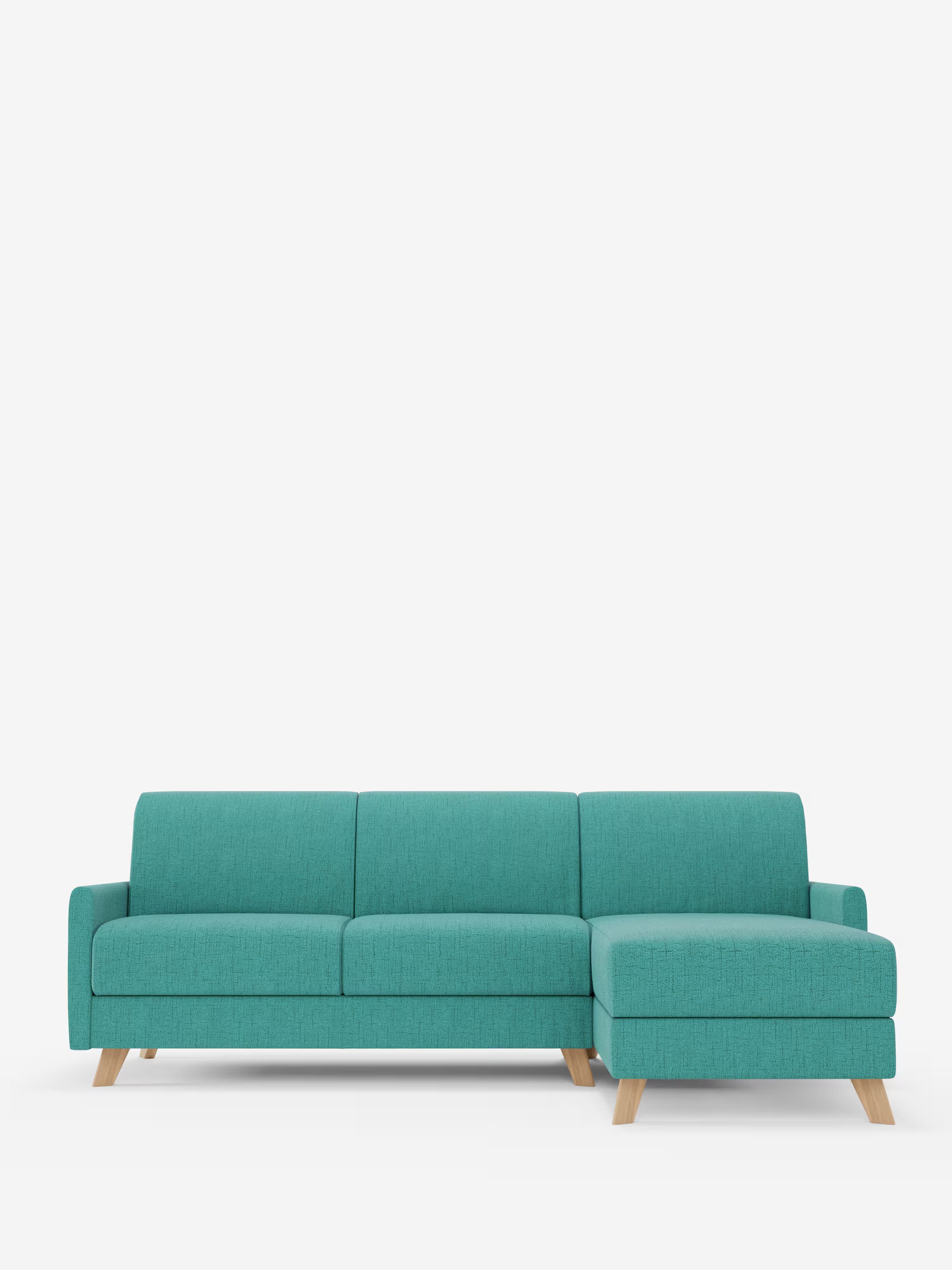 Edgar Divano letto moderno con penisola contenitore – tessuto tecnico impermeabile