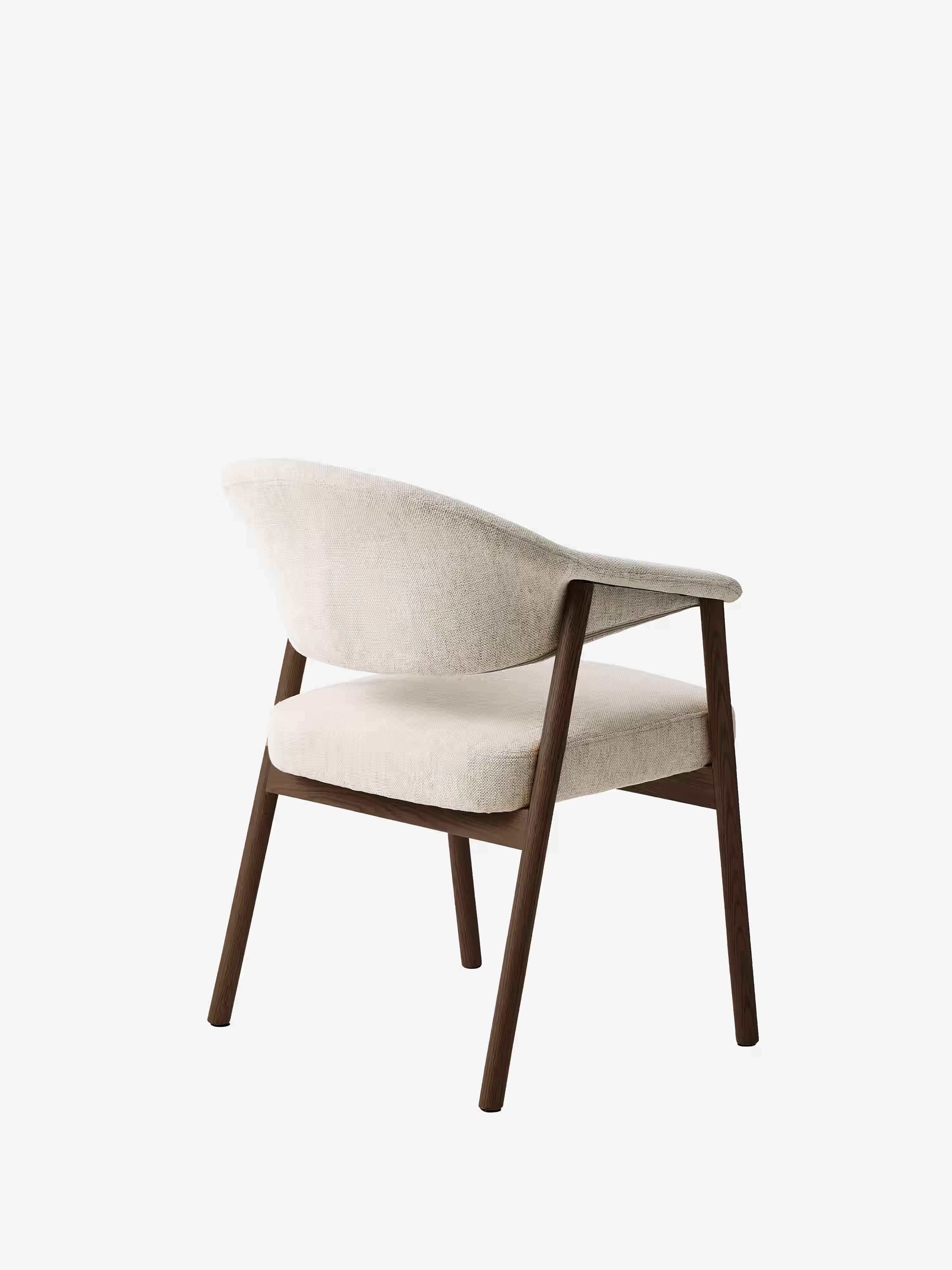 Elk sedia in ciniglia panna e legno rovere scuro - design moderno e sostenibile