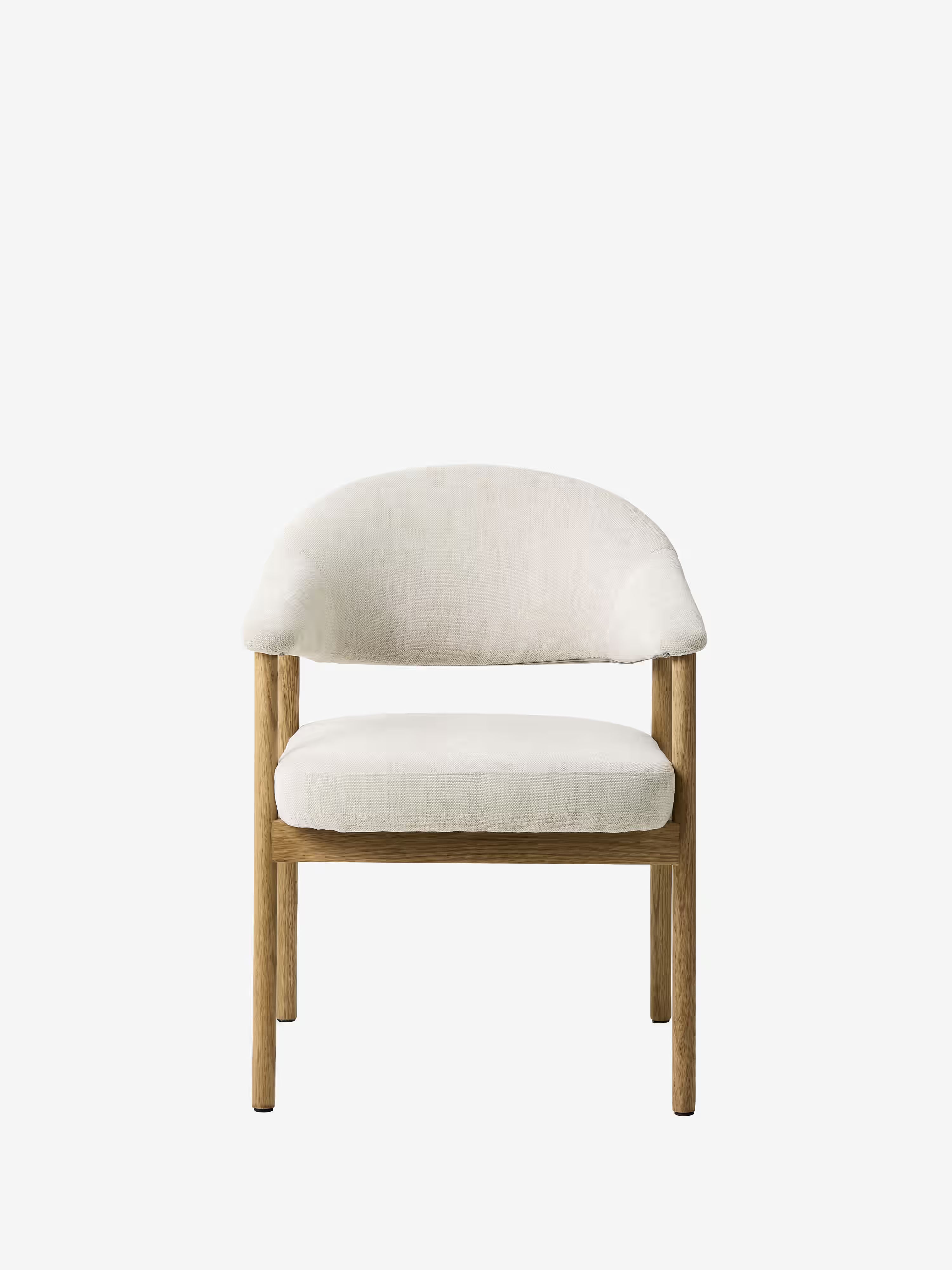 Elk chaise en velours côtelé crème et bois chêne naturel - design moderne et durable