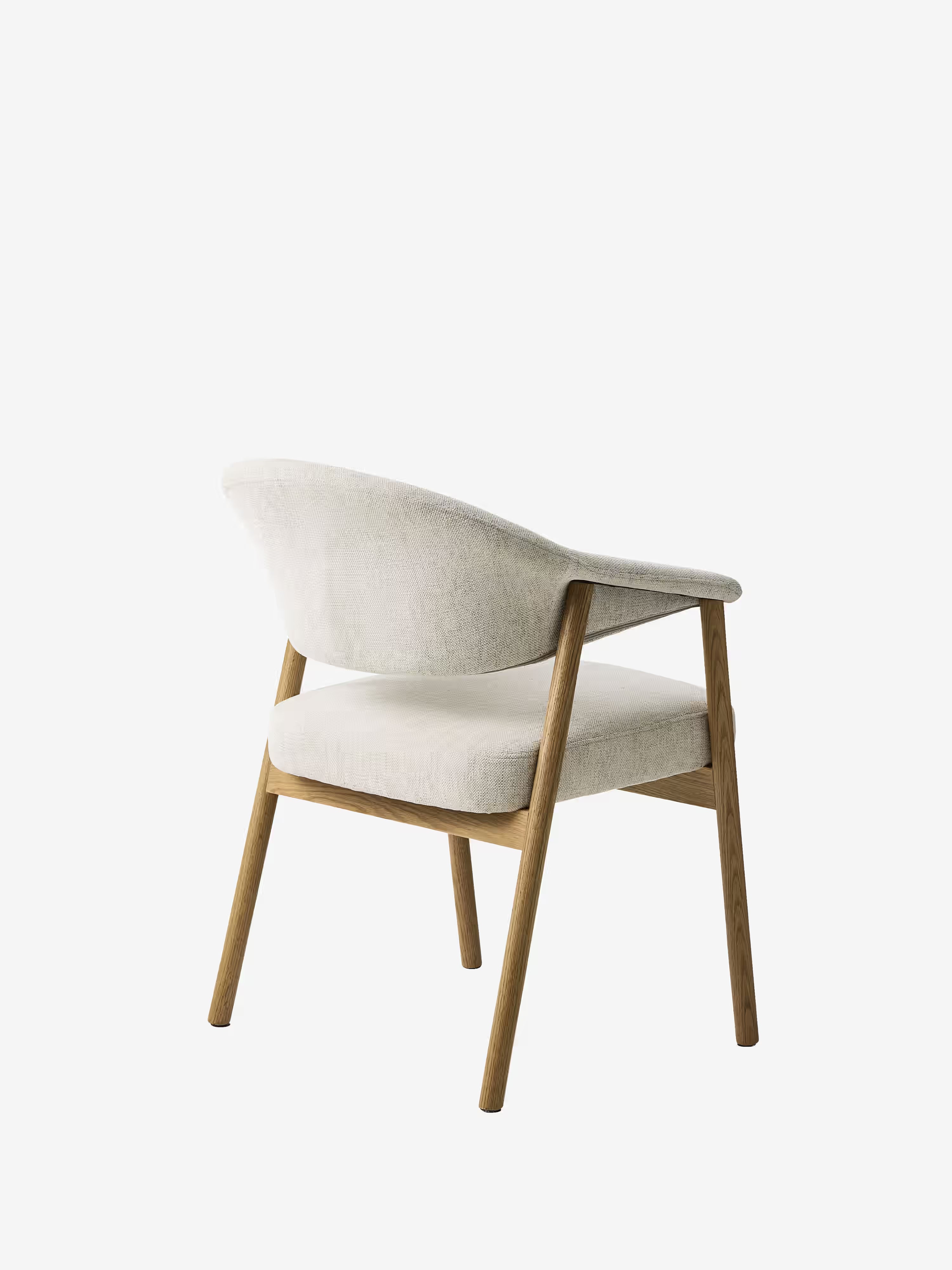 Elk chaise en velours côtelé crème et bois chêne naturel - design moderne et durable