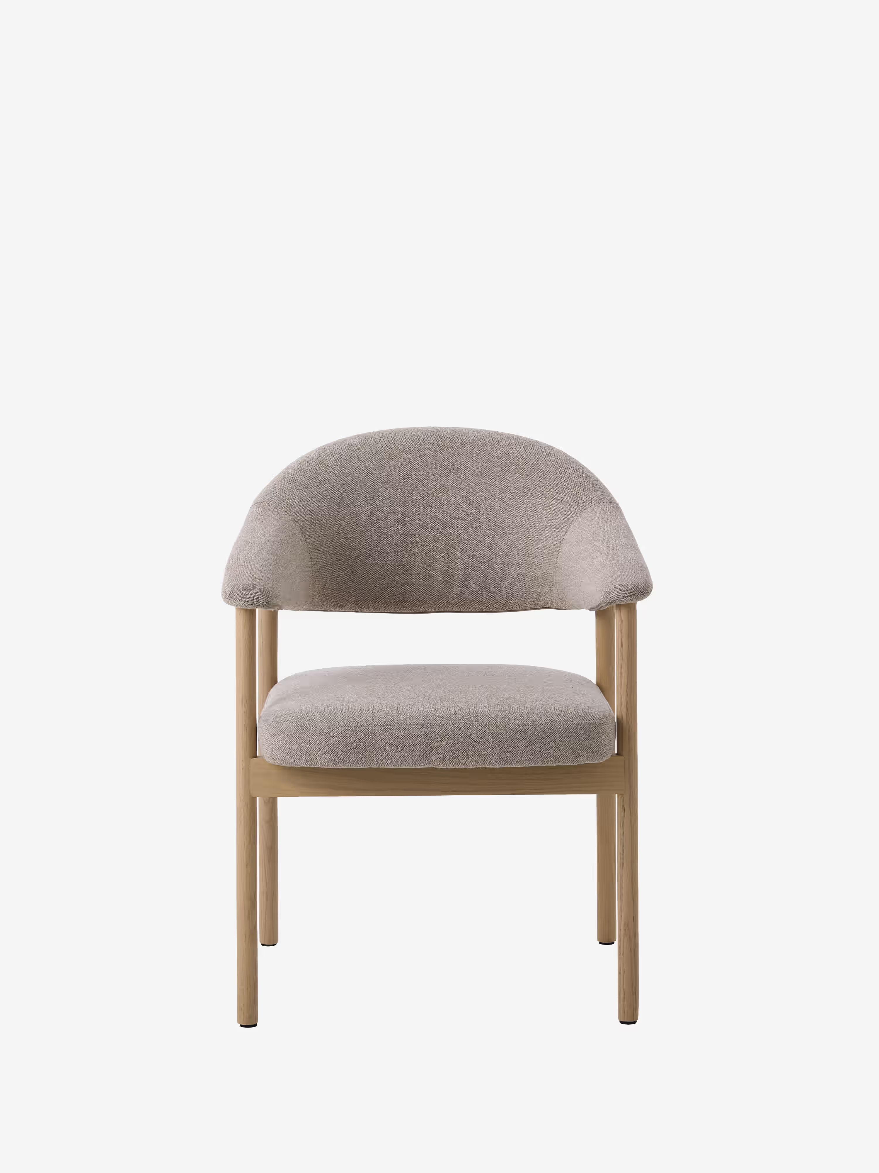 Elk chaise en tissu sable et bois chêne naturel - design moderne et durable