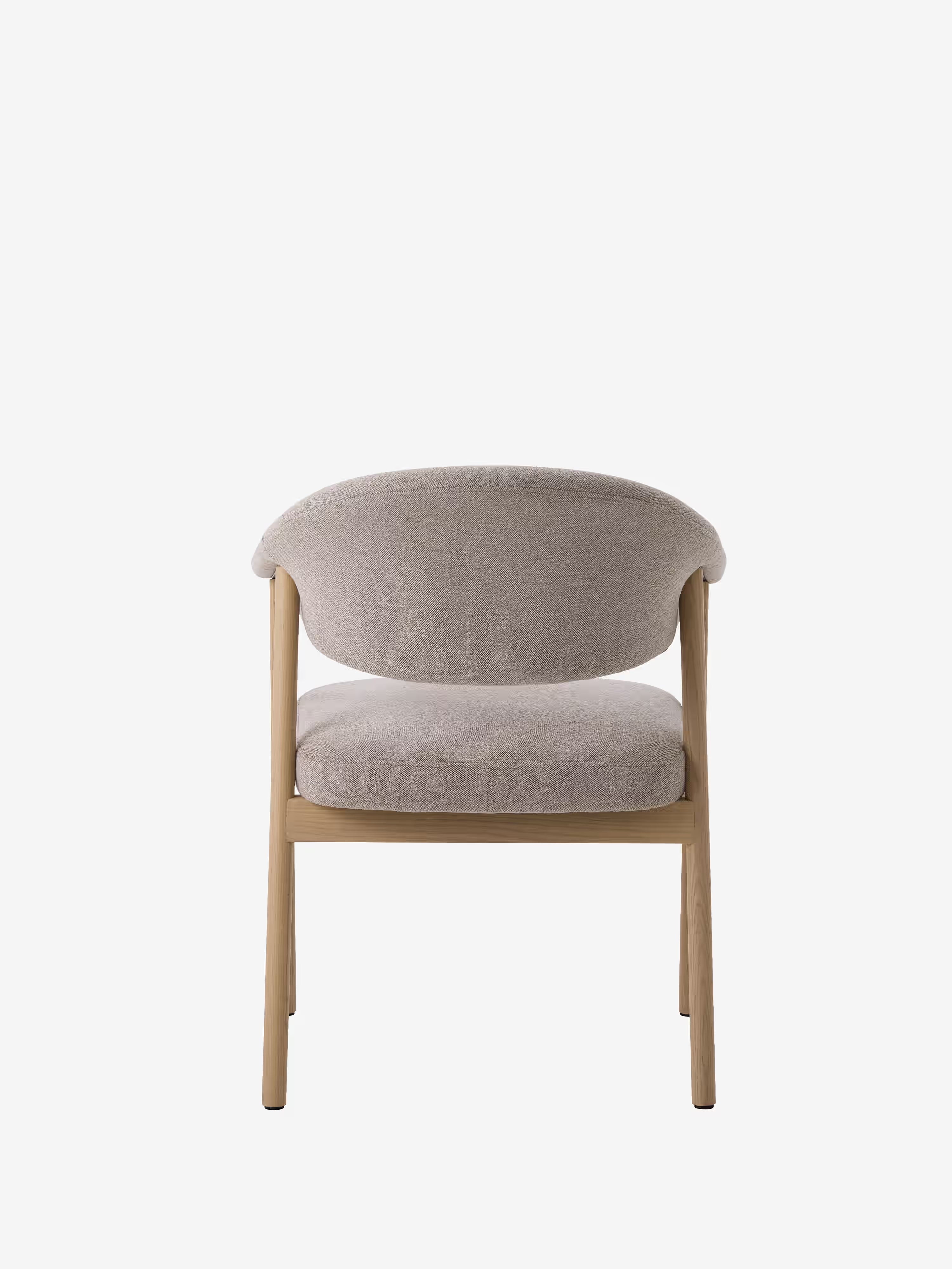 Elk chaise en tissu sable et bois chêne naturel - design moderne et durable