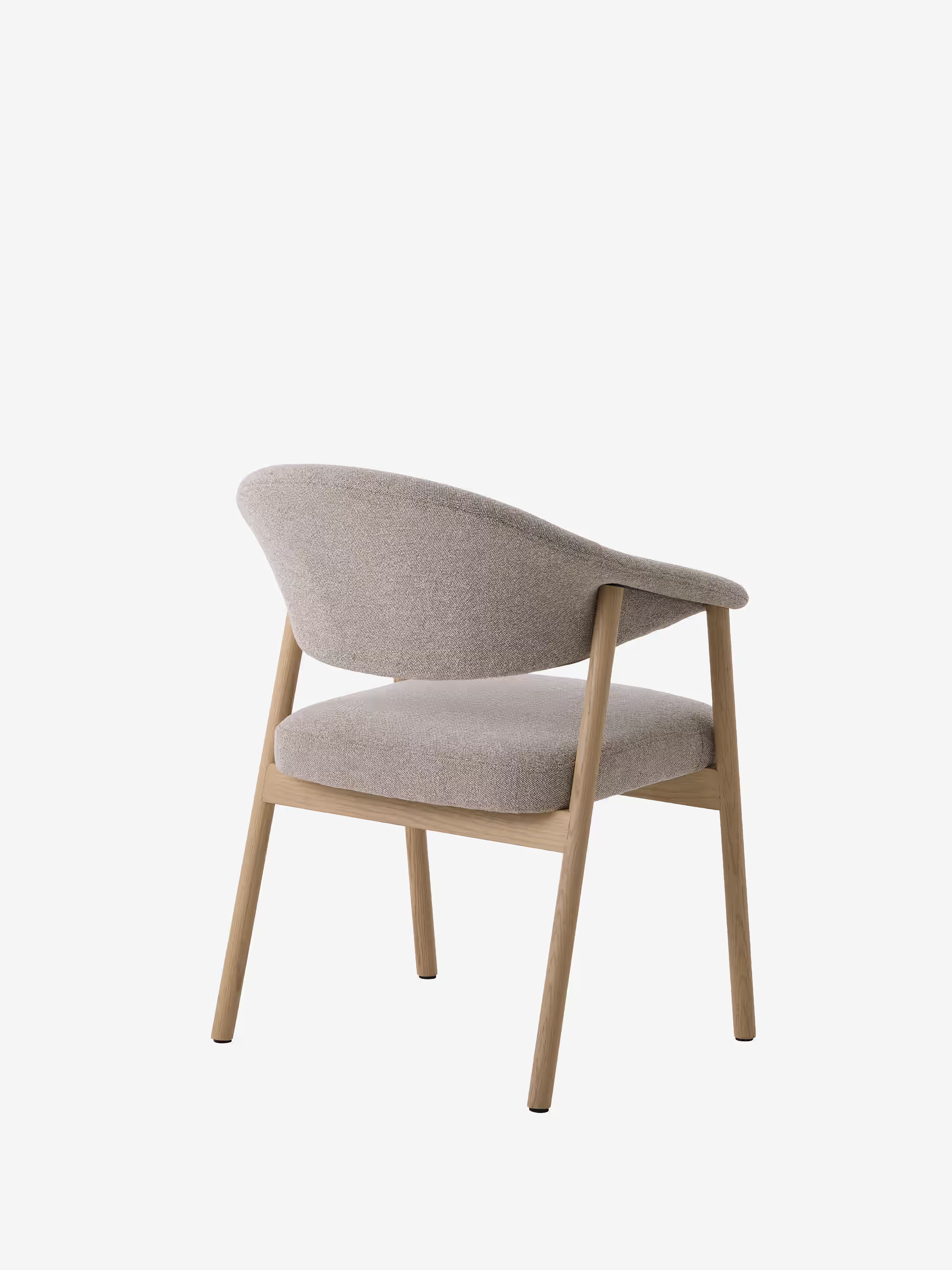 Elk chaise en tissu sable et bois chêne naturel - design moderne et durable