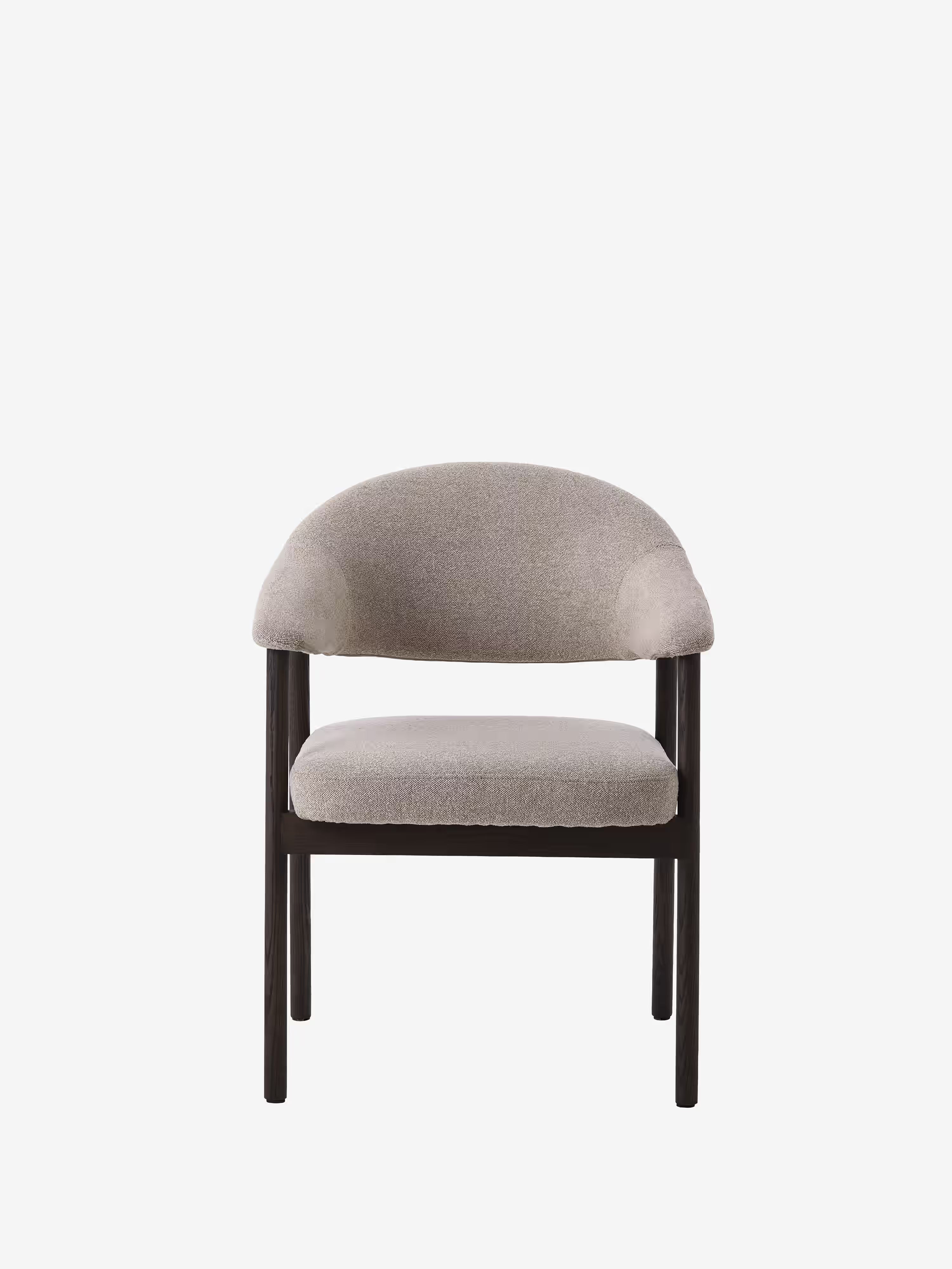 Elk chaise en tissu sable et bois chêne foncé - design moderne et durable