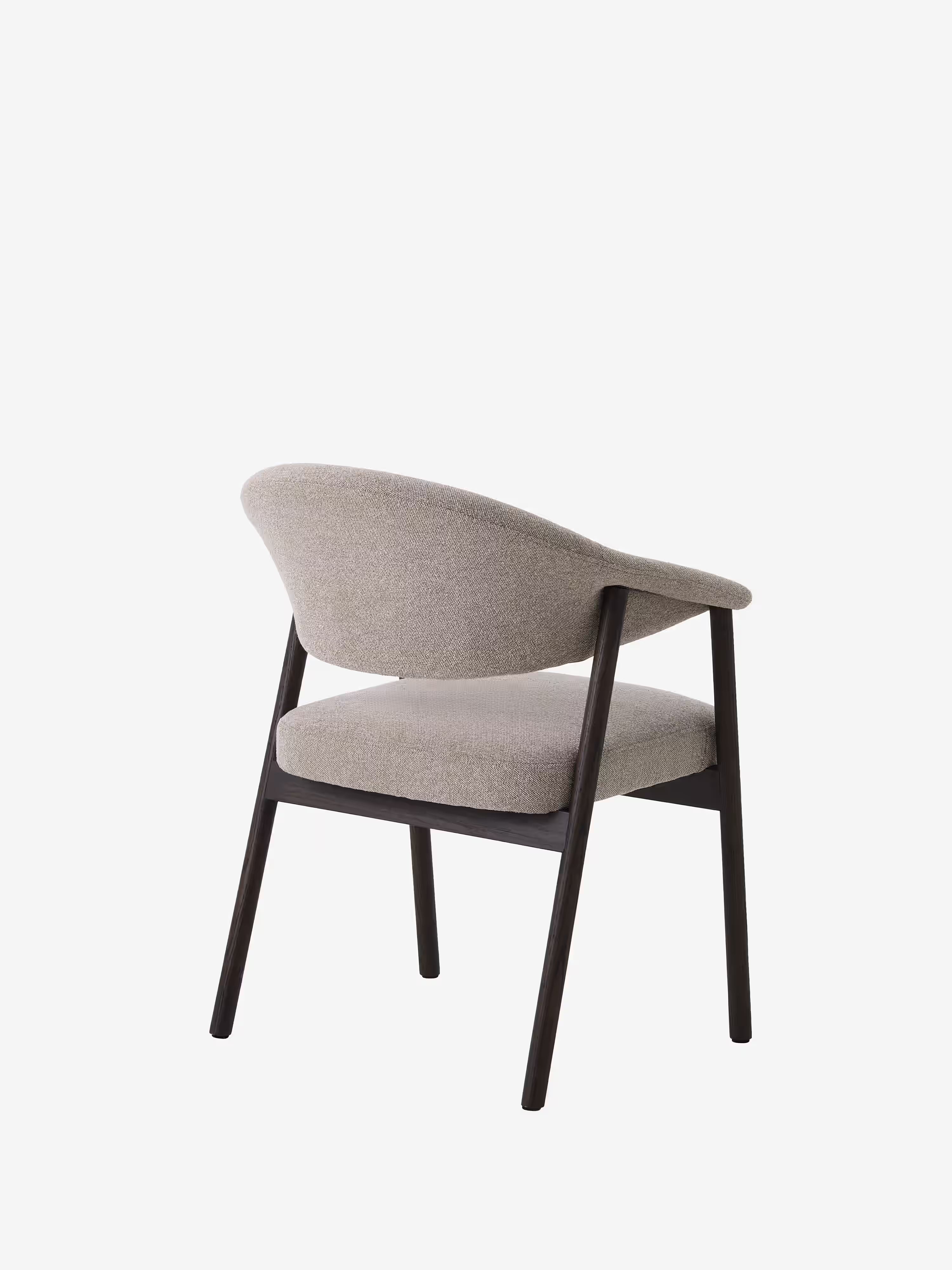 Elk chaise en tissu sable et bois chêne foncé - design moderne et durable