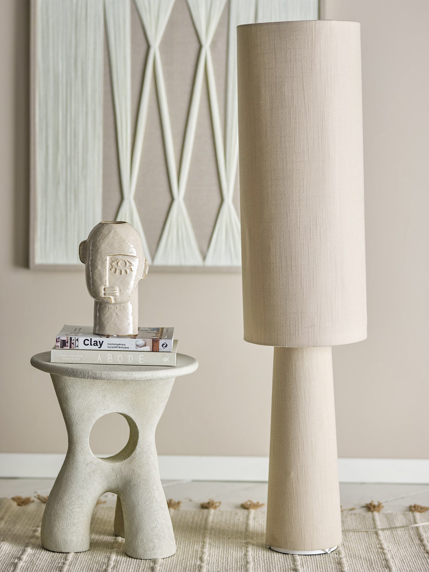 Lampadaire Emmie en lin – Style accueillant