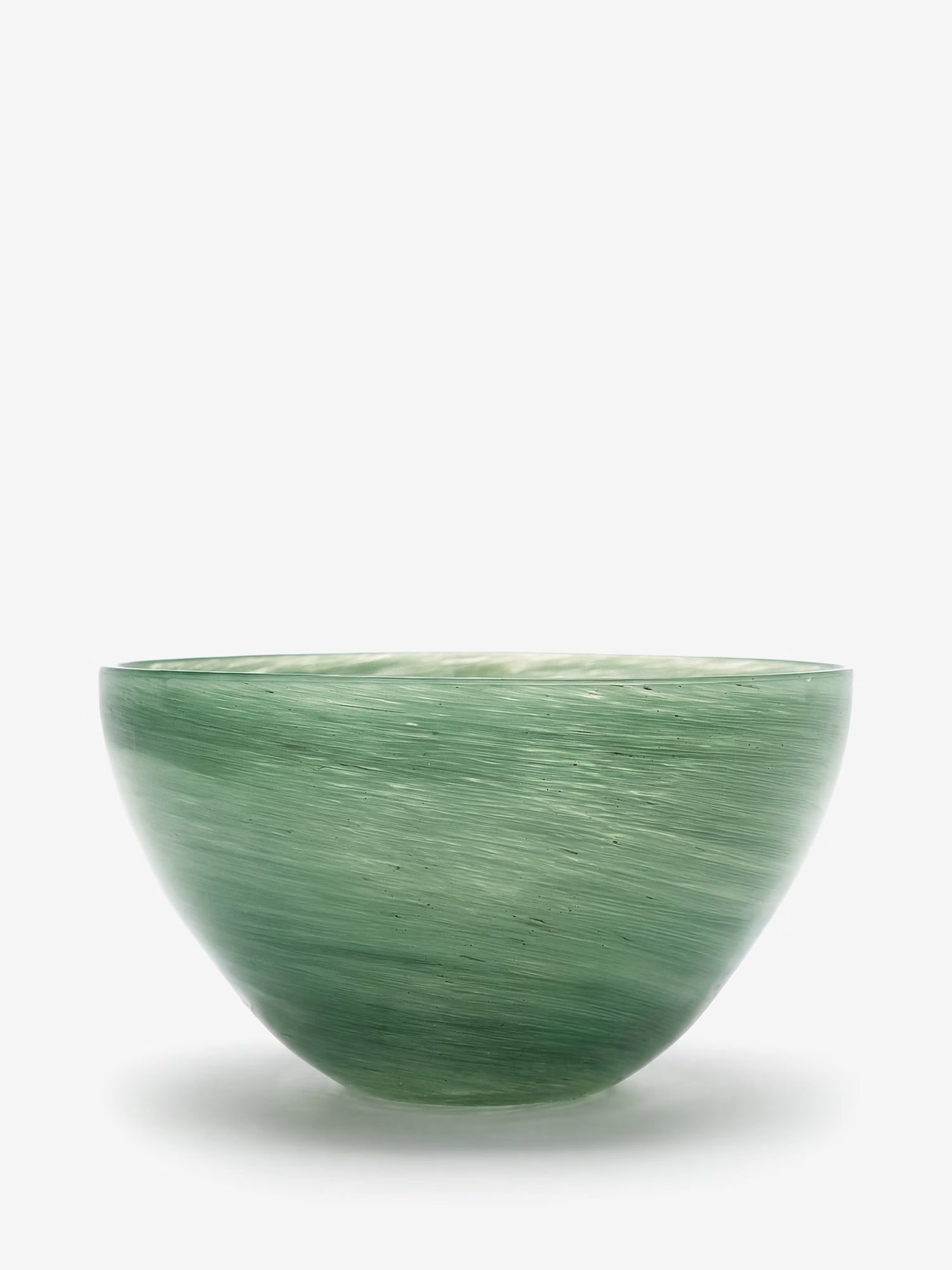 Esmeralda cuenco de vidrio soplado verde Ø25 cm