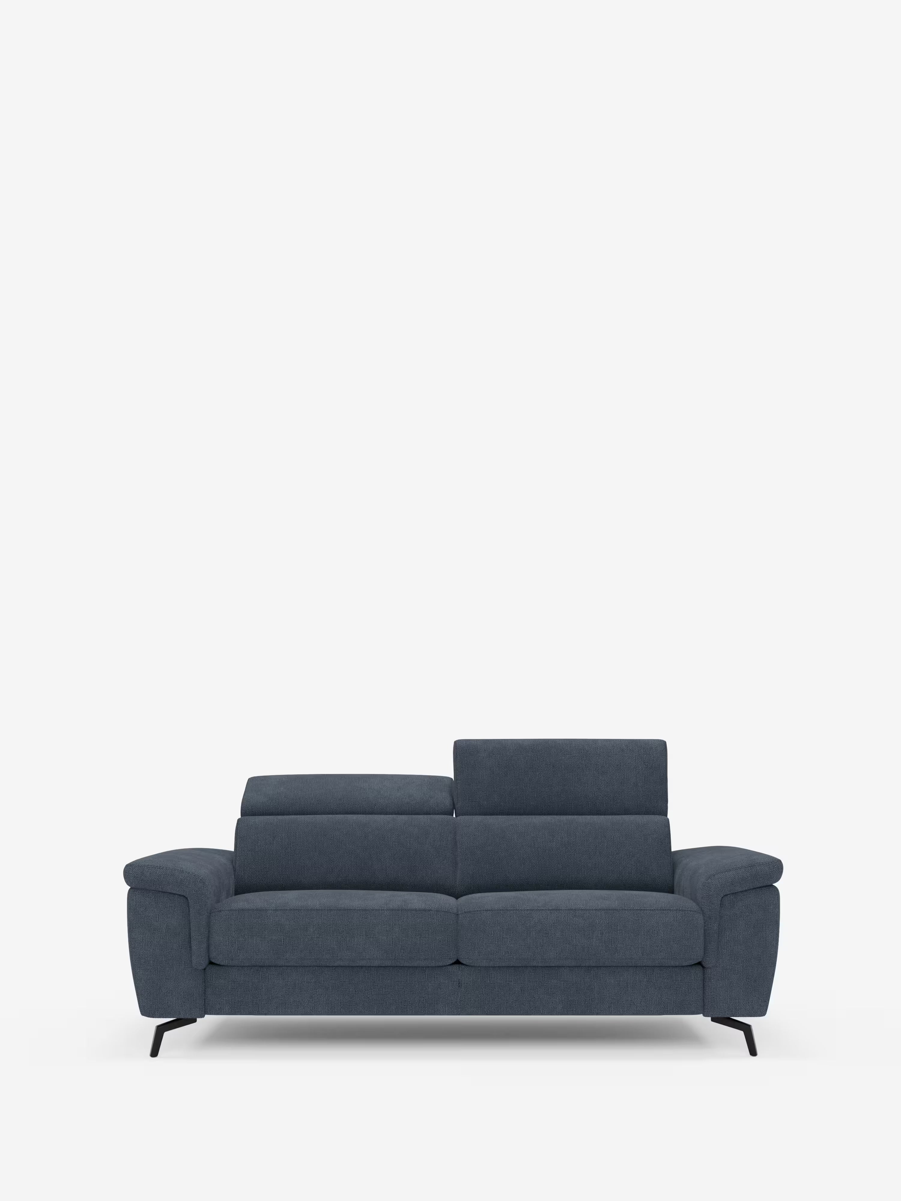 Estro divano 2 e 3 posti con poggiapiedi estraibile e poggiatesta reclinabili in tessuto impermeabile