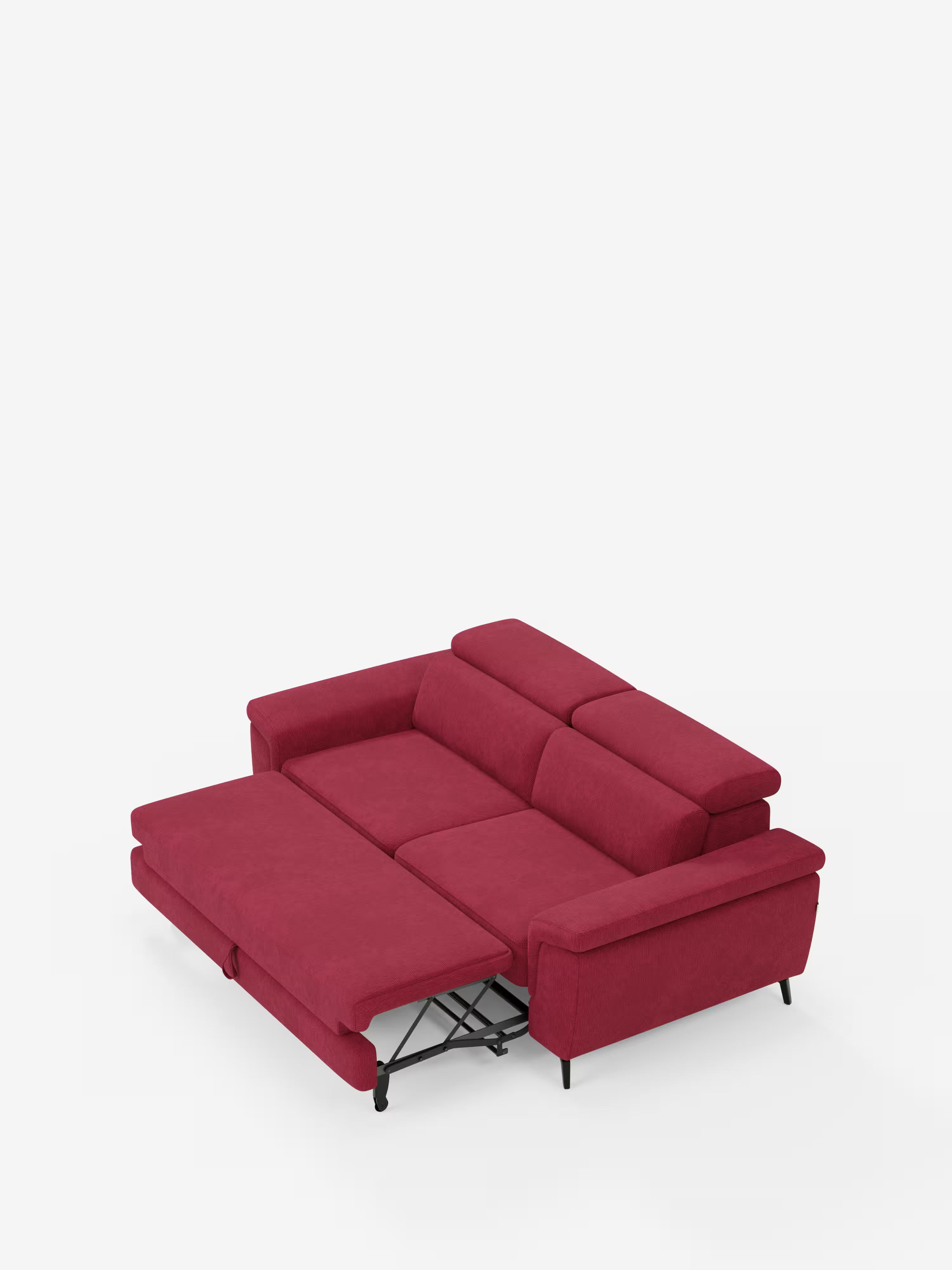 Estro divano 2 e 3 posti con poggiapiedi estraibile e poggiatesta reclinabili in tessuto impermeabile