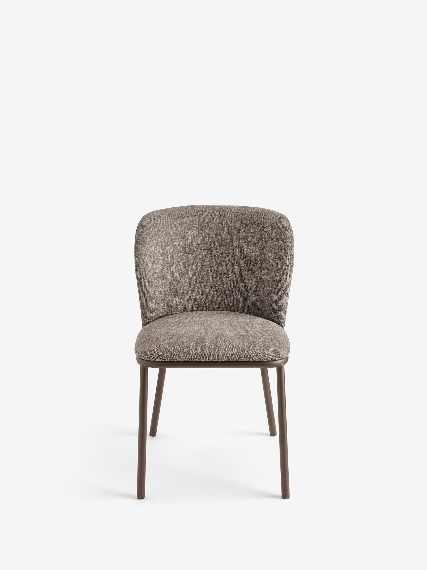 Evissa Chaise rembourrée en tissu avec pieds en métal peint