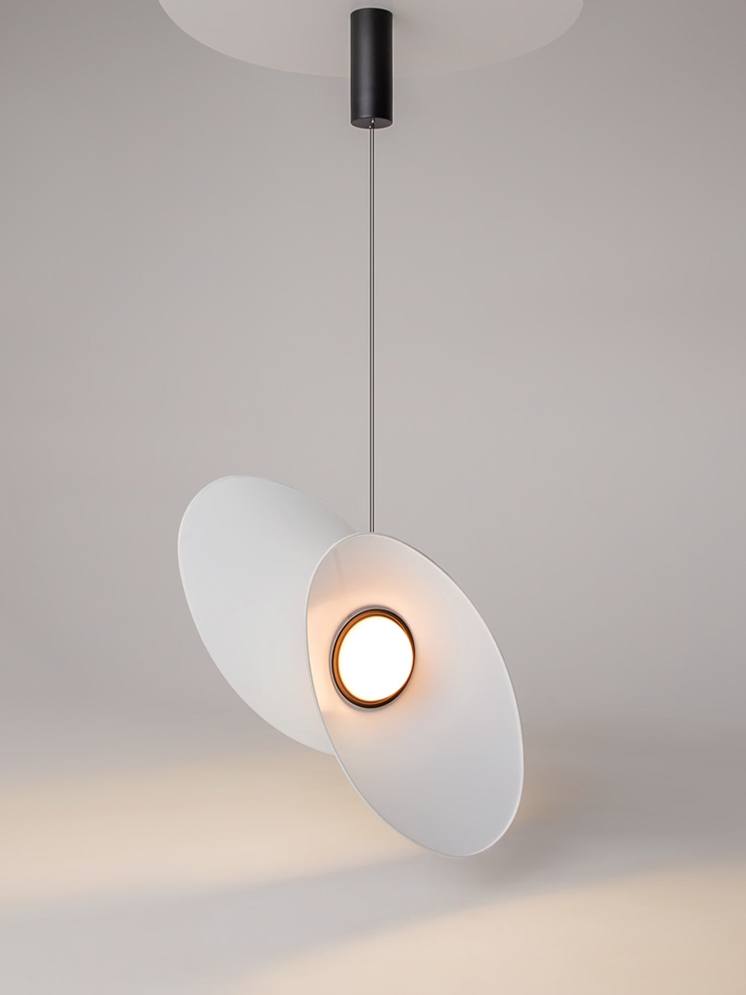Evolution Suspension design LED avec abat-jour orientable en tissu en 3 couleurs