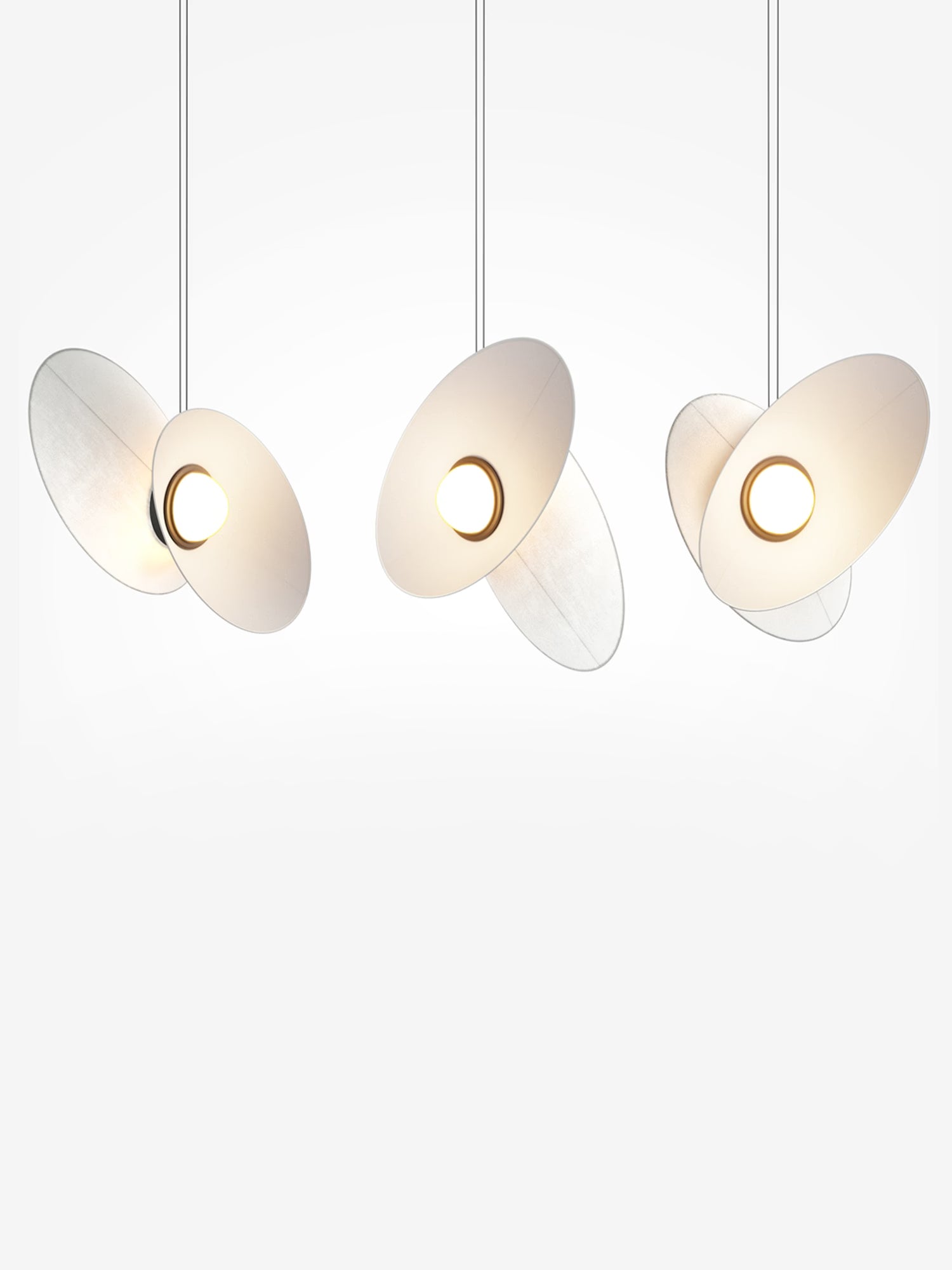 Evolution Suspension design LED avec abat-jour orientable en tissu en 3 couleurs