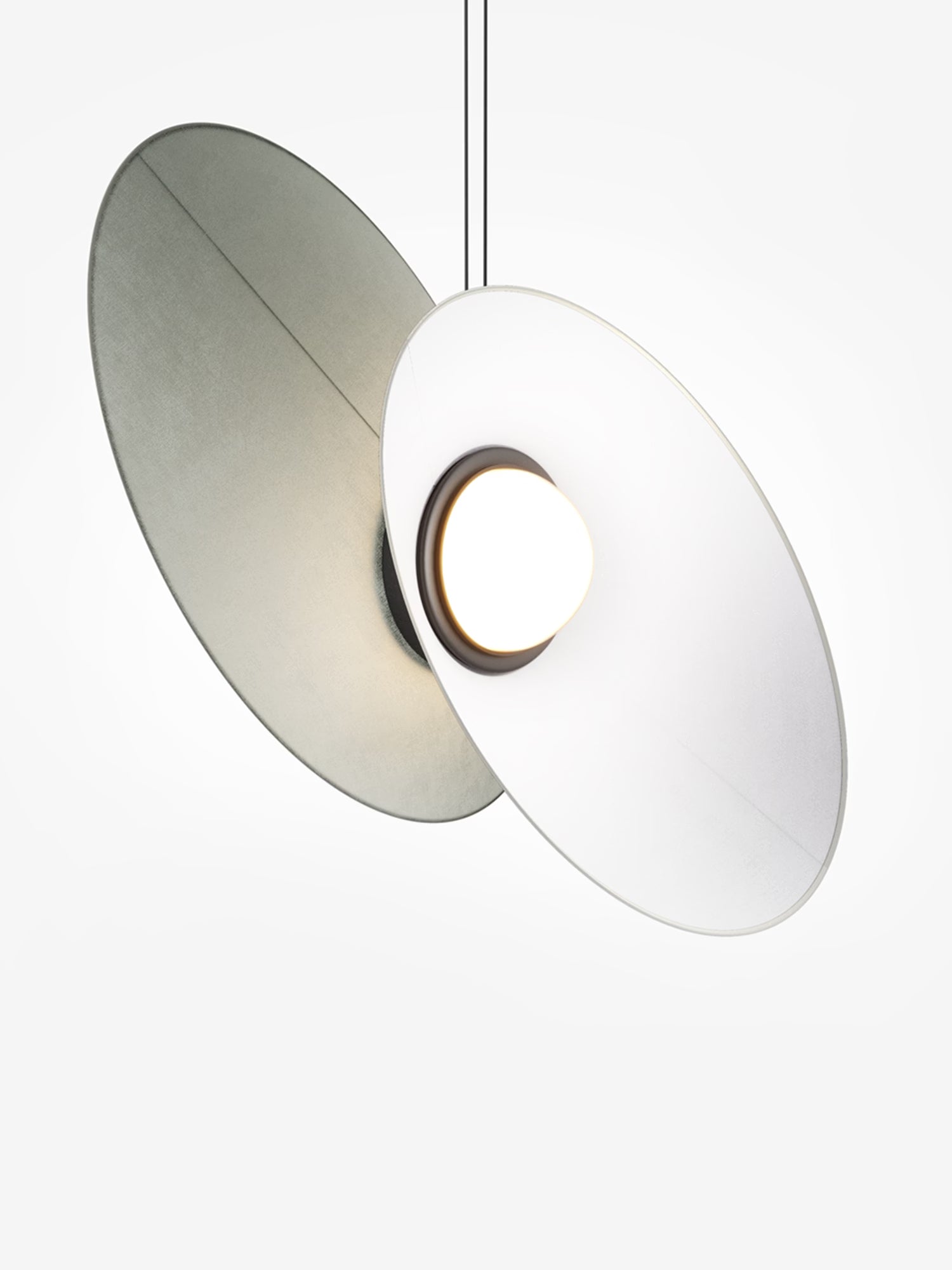 Evolution Suspension design LED avec abat-jour orientable en tissu en 3 couleurs