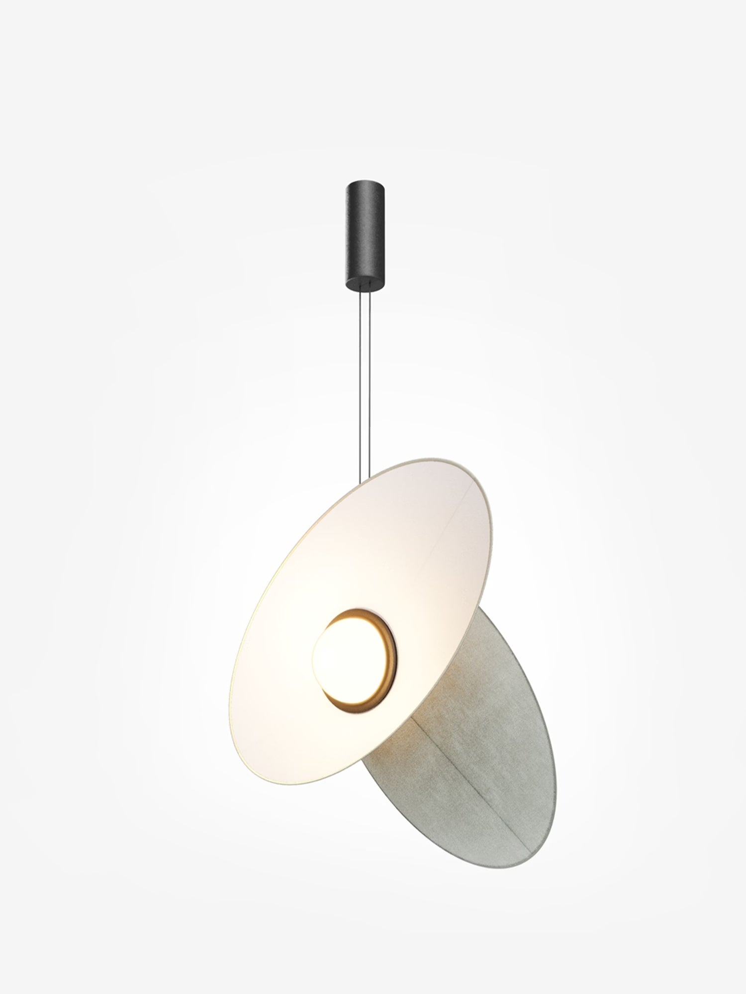 Evolution Suspension design LED avec abat-jour orientable en tissu en 3 couleurs