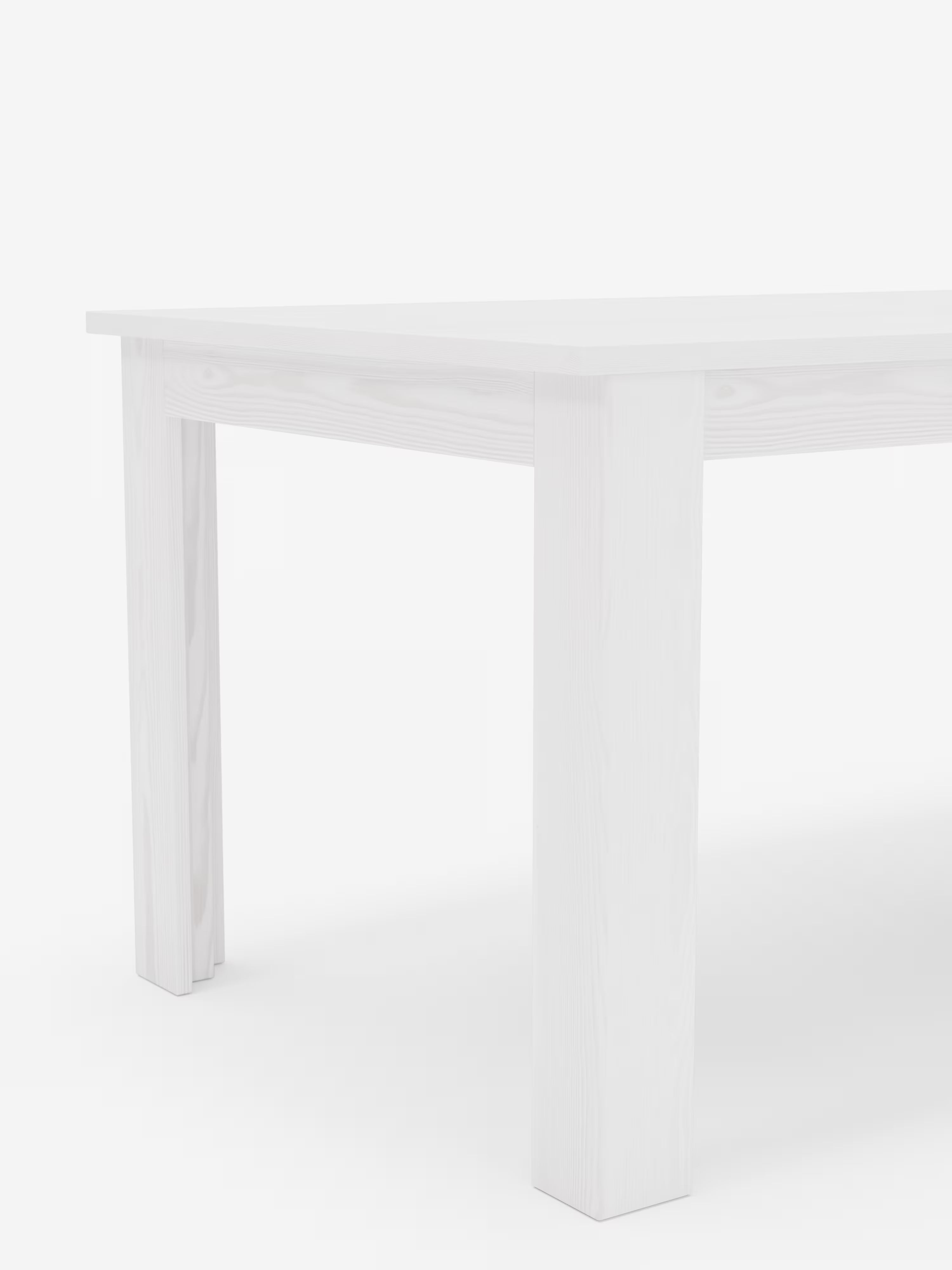 Fabio Mesa extensible en melamina efecto fresno blanco – 160 (320) x 90 cm