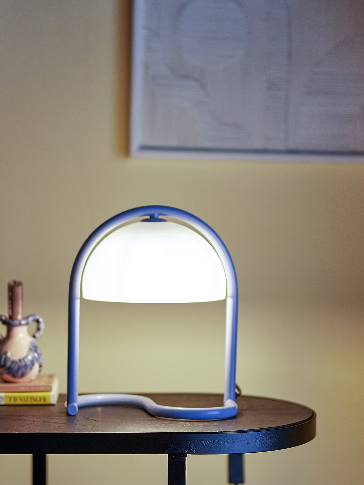 Favour Lampada da tavolo moderna blu in acrilico