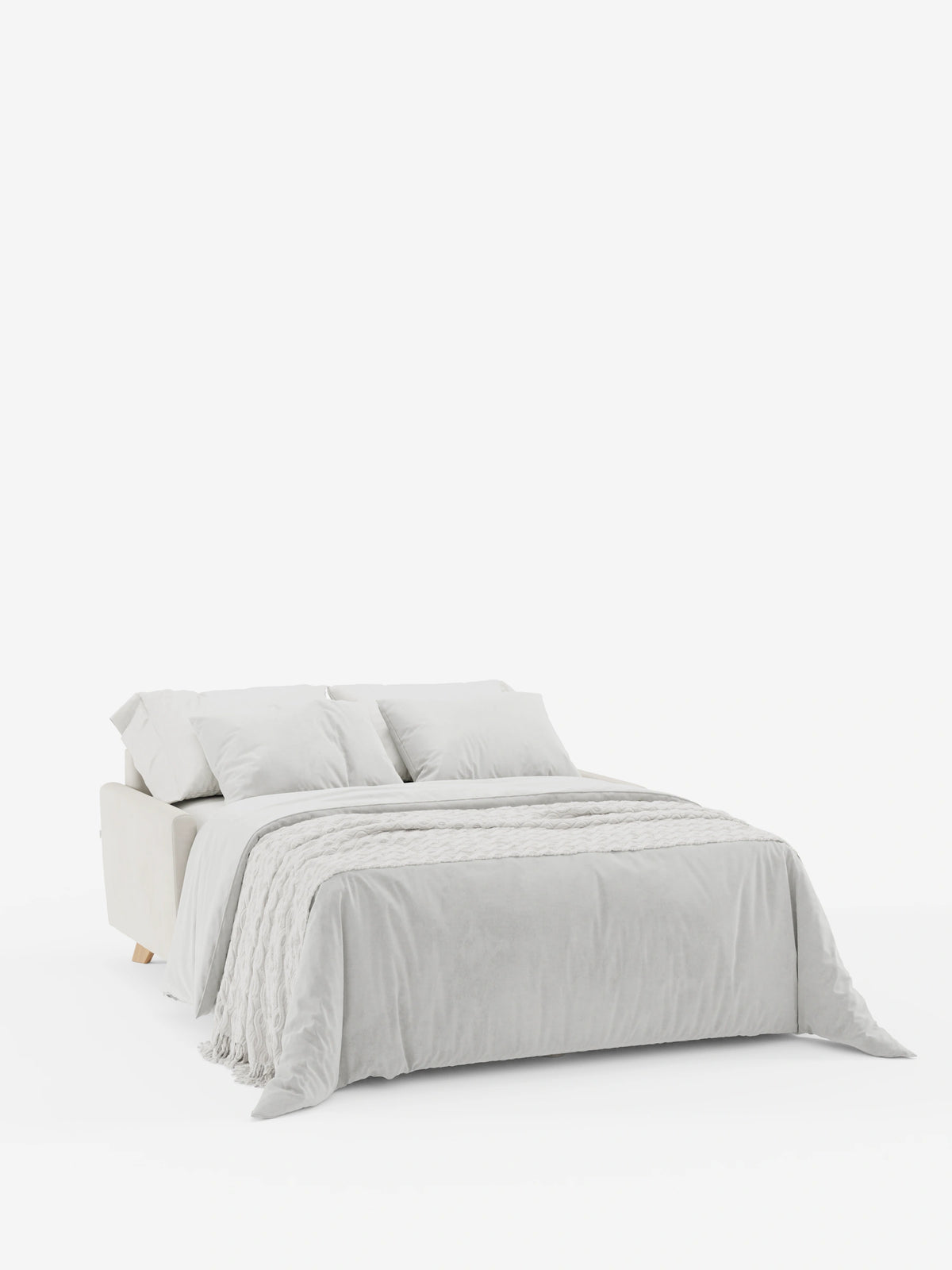 Francy sofá cama de 2 y 3 plazas con reposacabezas reclinables y colchón H14 cm en tejido antimanchas
