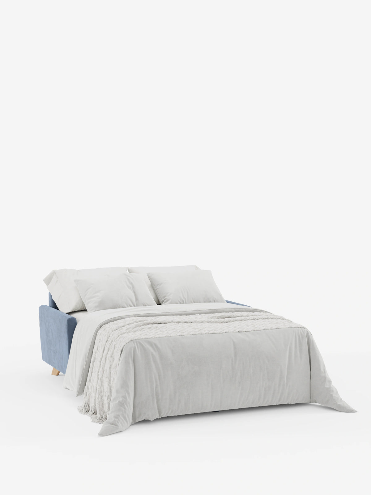 Francy sofá cama de 2 y 3 plazas con reposacabezas reclinables y colchón H14 cm en tejido antimanchas