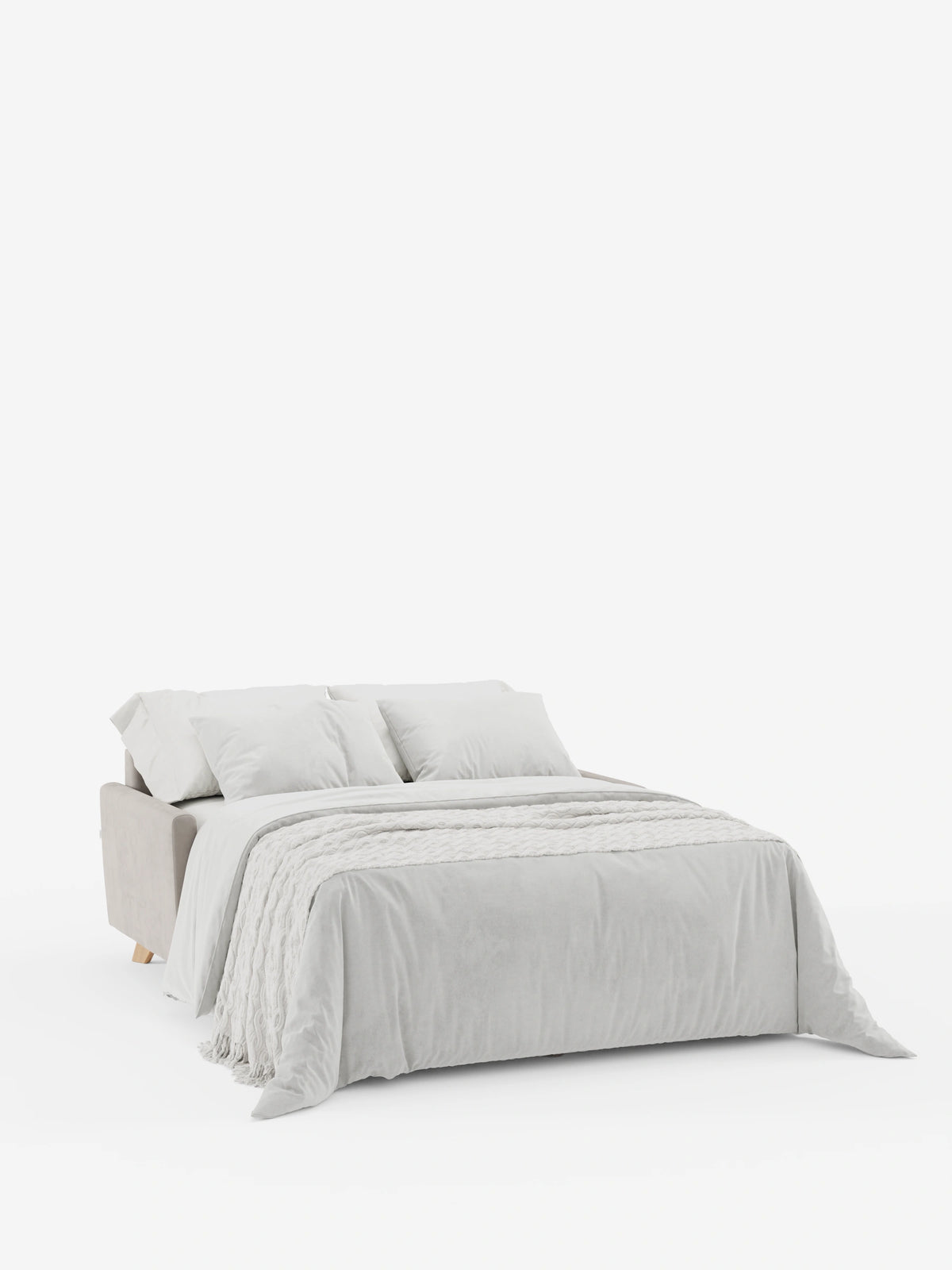 Francy sofá cama de 2 y 3 plazas con reposacabezas reclinables y colchón H14 cm en tejido antimanchas