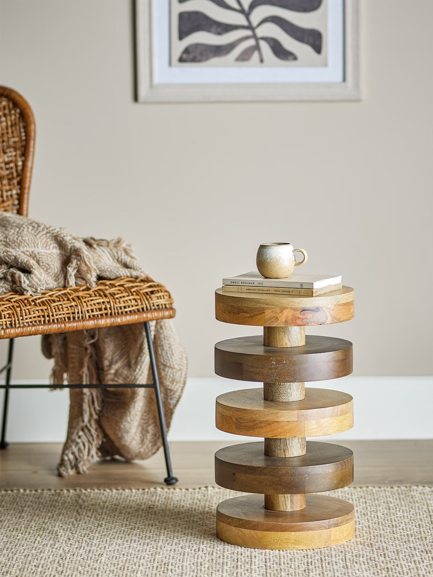 Franka Tavolino d’appoggio Ø25 cm in legno di mango FSC® 100%