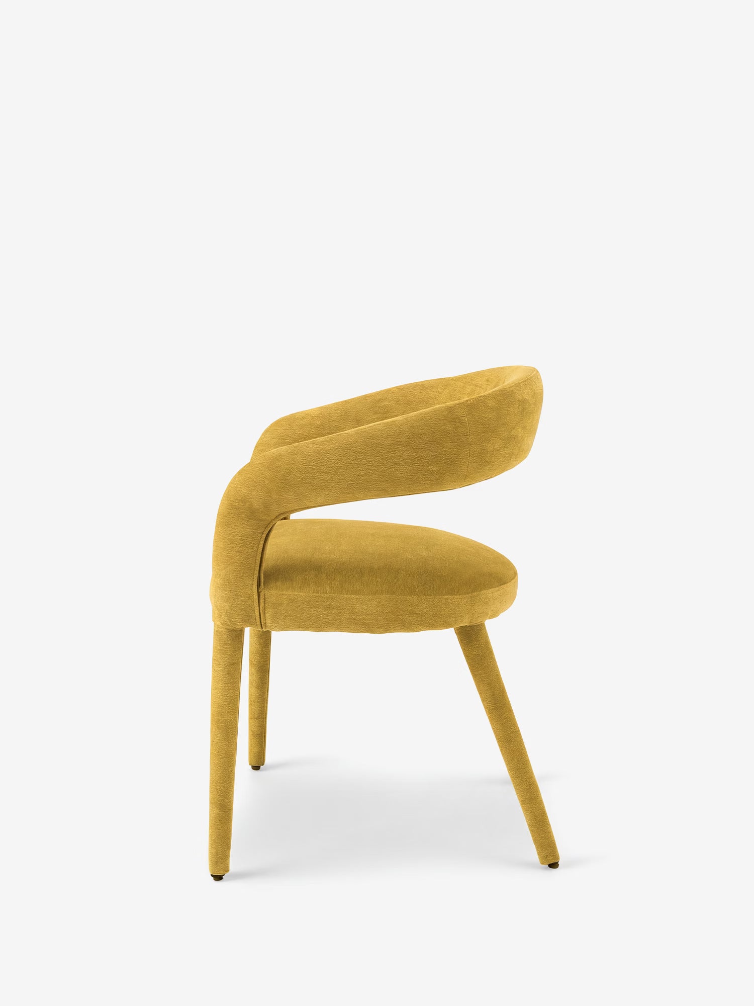 Fred Fauteuil entièrement rembourré en tissu bouclé avec pieds recouverts