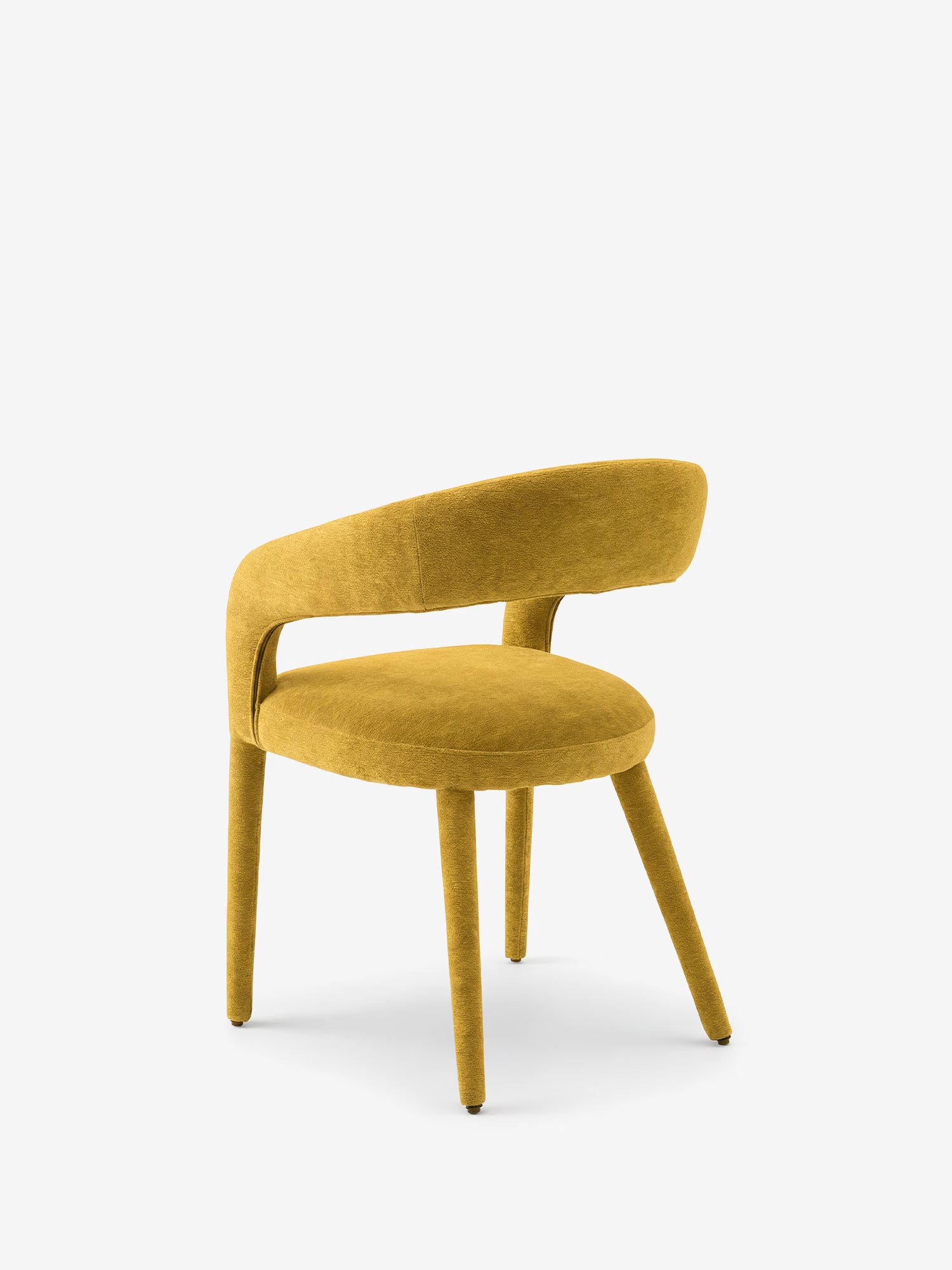 Fred Fauteuil entièrement rembourré en tissu bouclé avec pieds recouverts