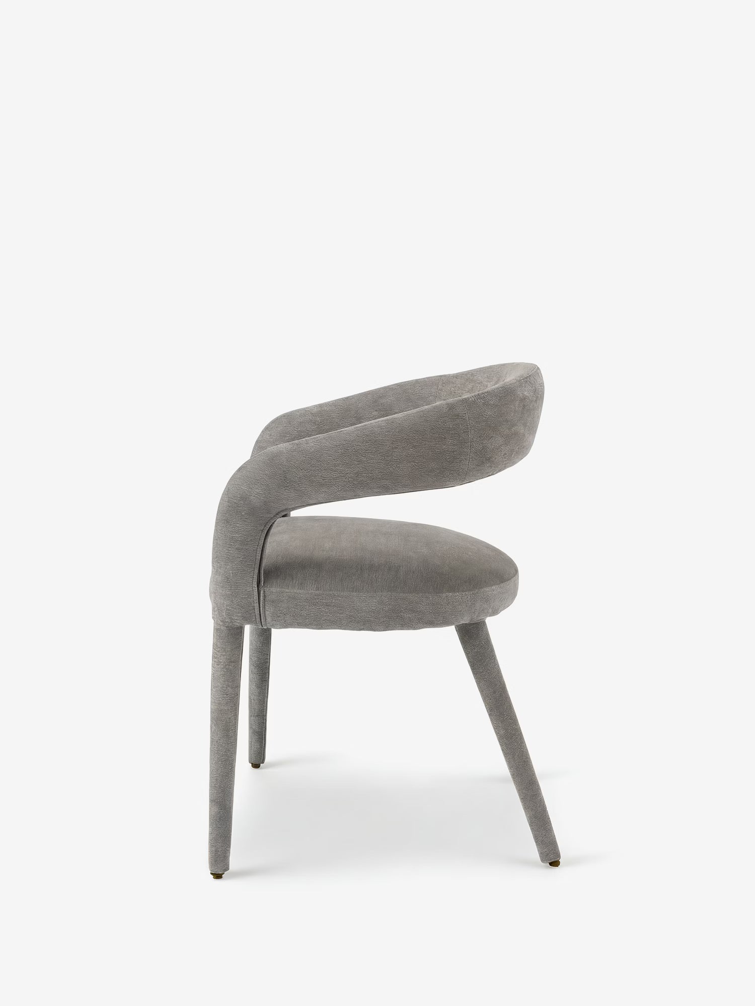 Fred Fauteuil entièrement rembourré en tissu bouclé avec pieds recouverts