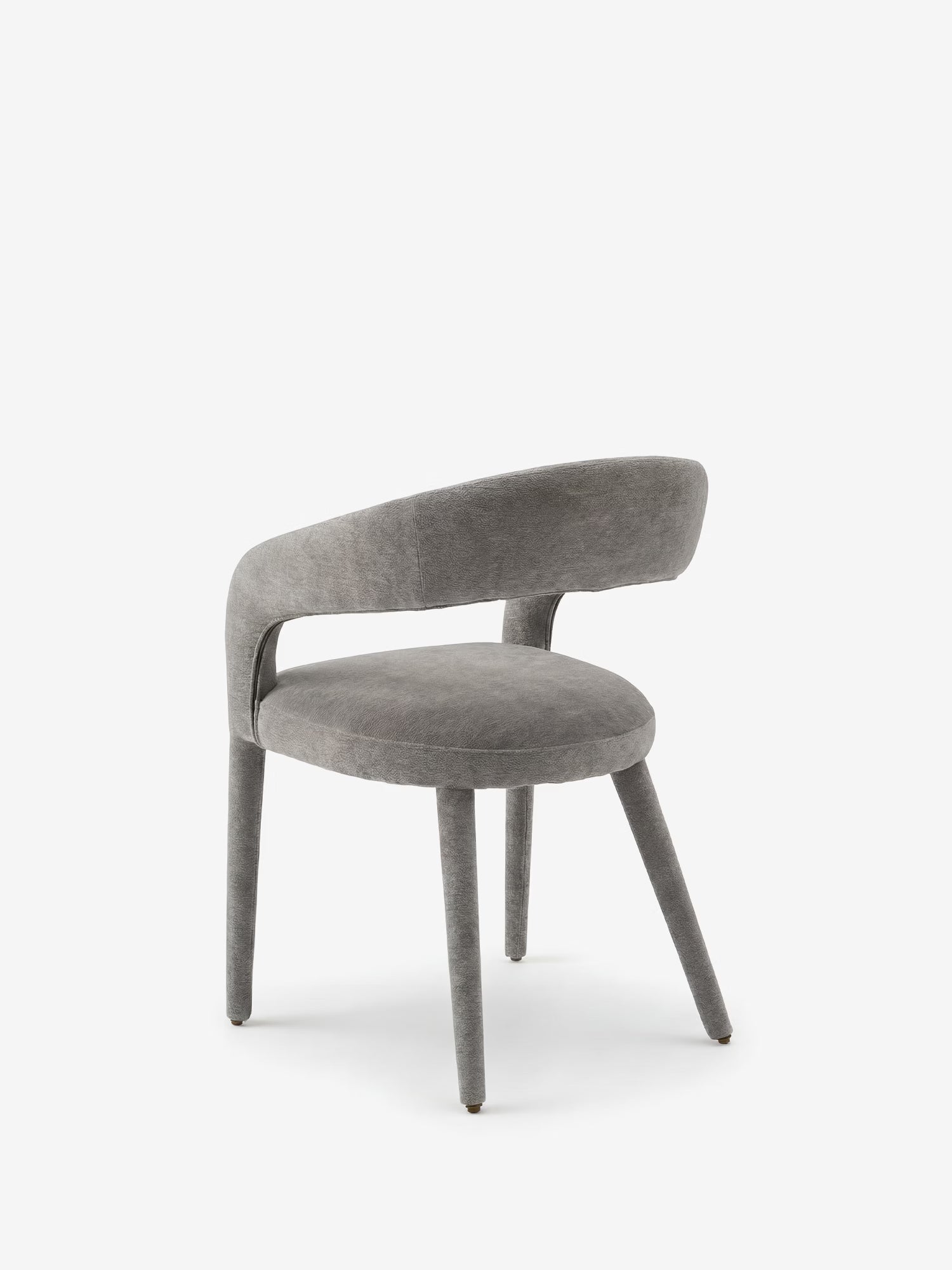 Fred Fauteuil entièrement rembourré en tissu bouclé avec pieds recouverts