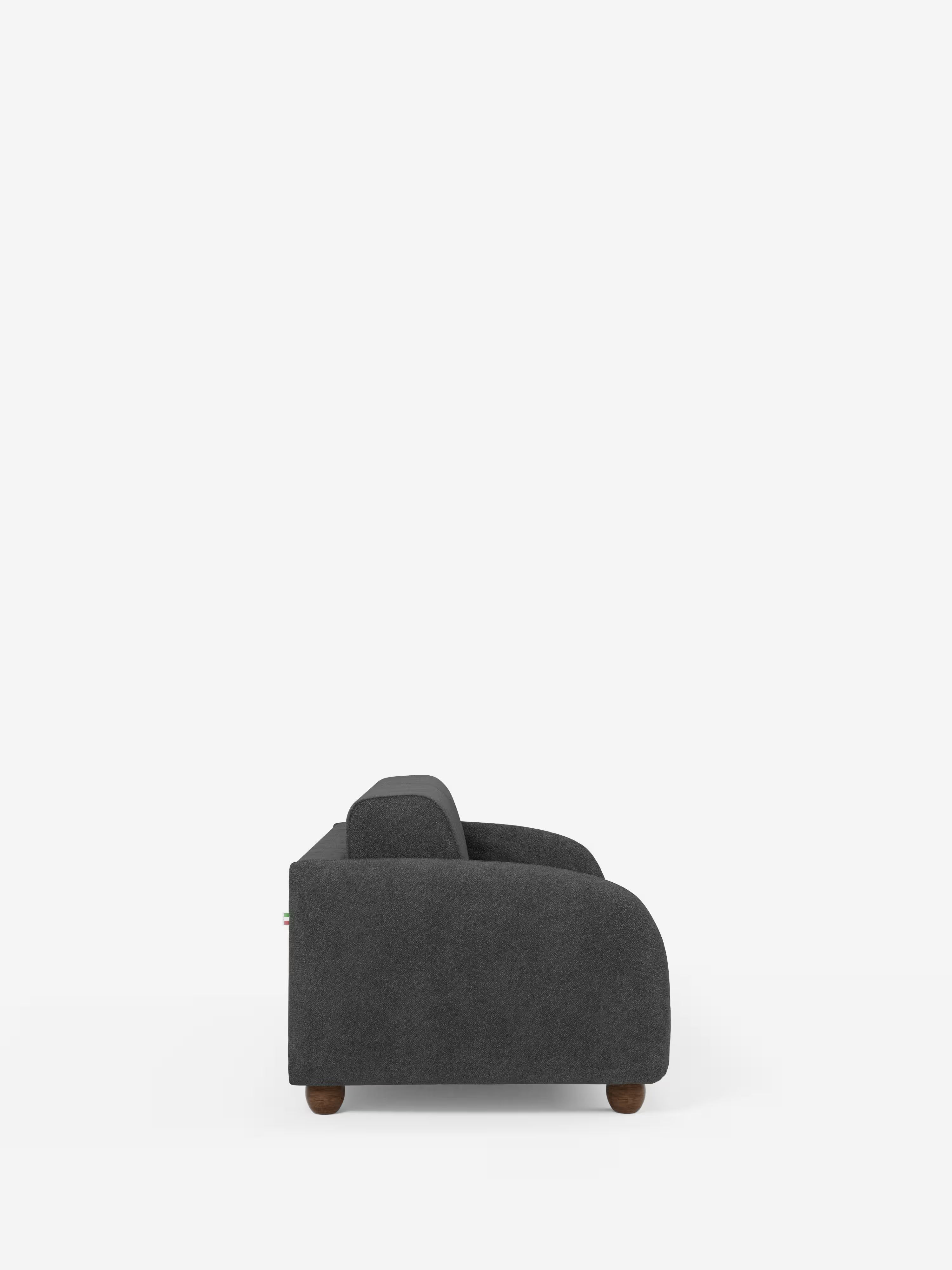 Giglio Divano letto con materasso alto 18 cm stile Japandi - 2 e 3 posti in bouclé beige impermeabile