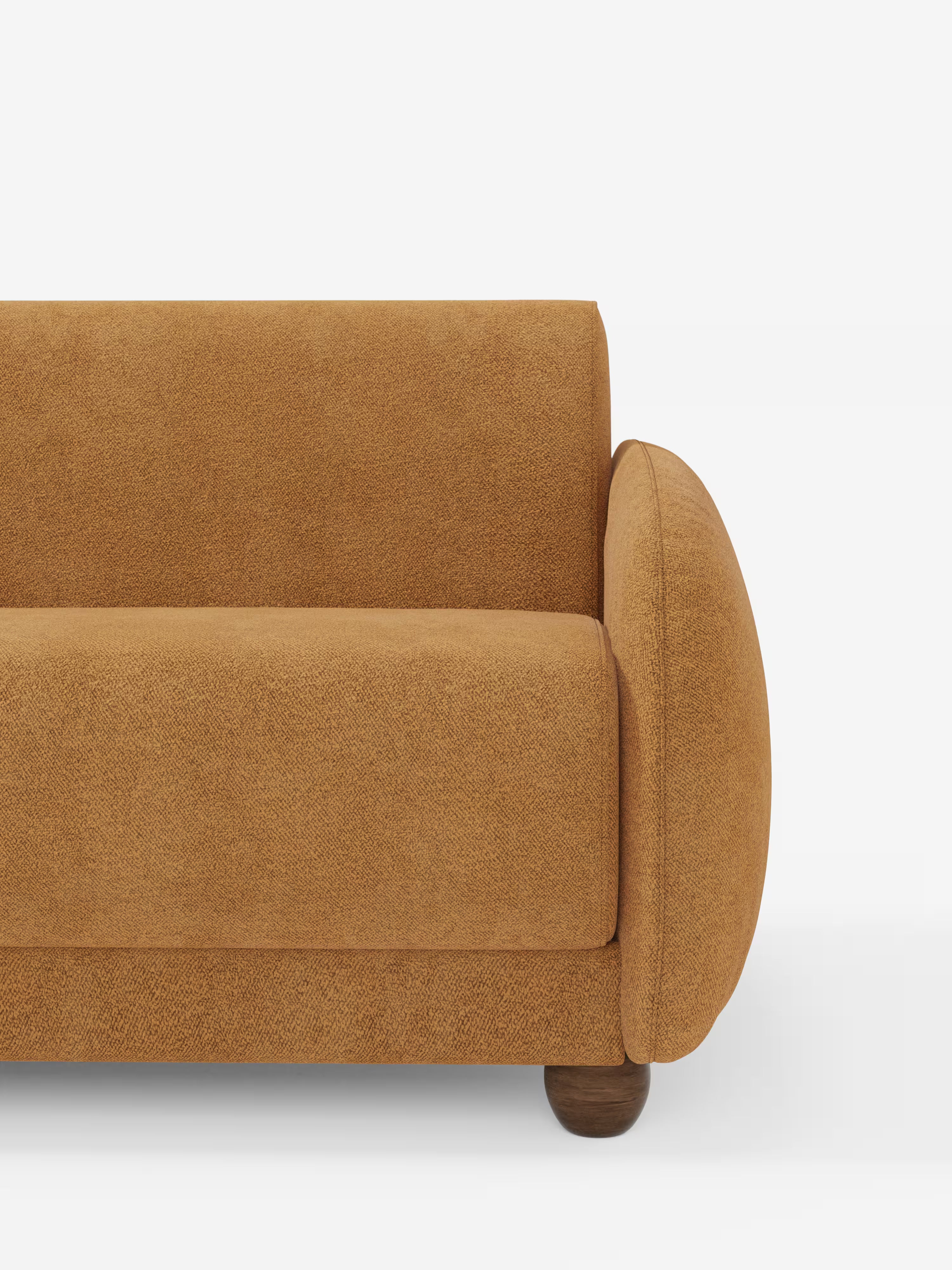 Giglio Divano letto con materasso alto 18 cm stile Japandi - 2 e 3 posti in bouclé beige impermeabile
