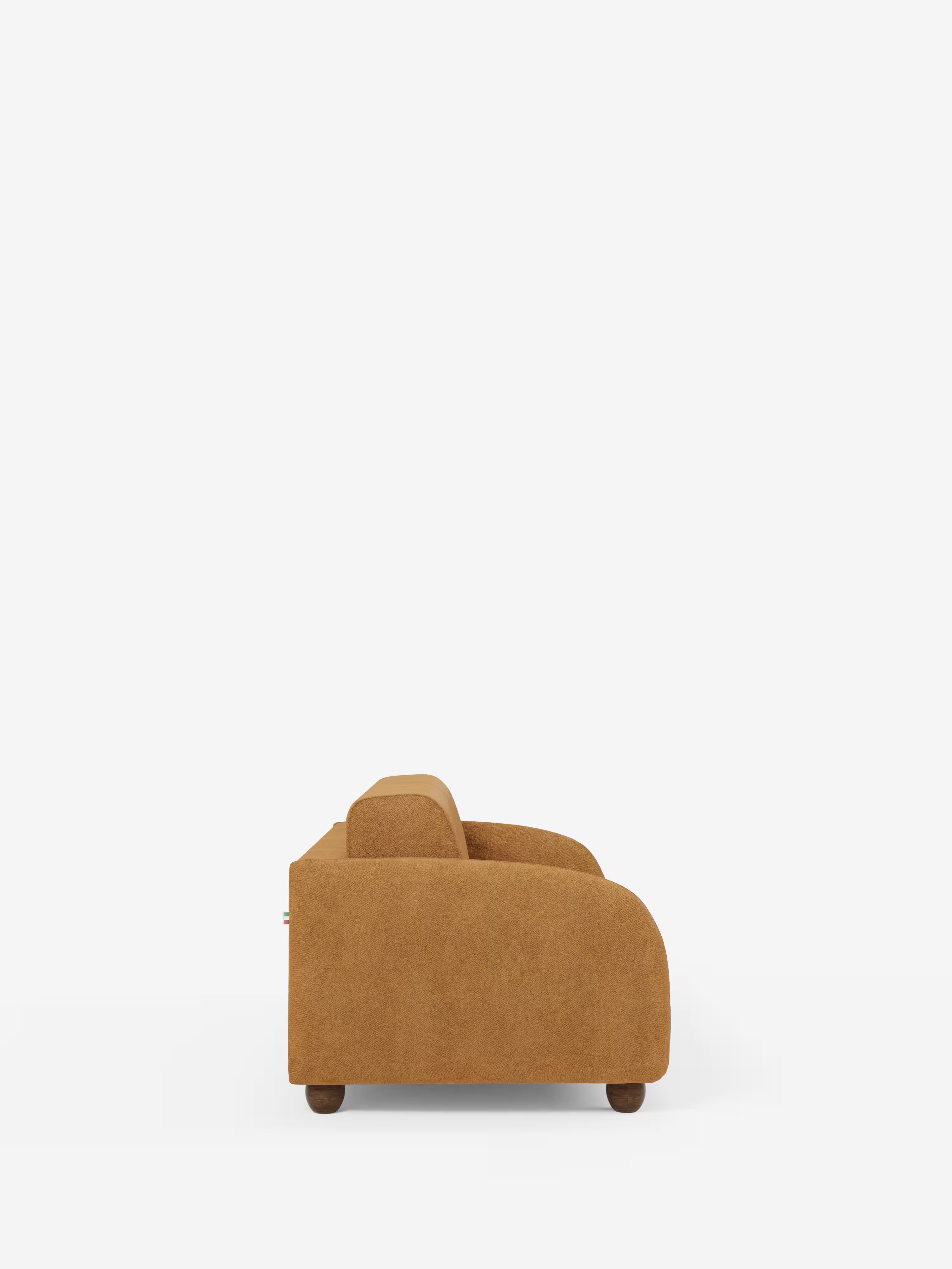 Giglio Divano letto con materasso alto 18 cm stile Japandi - 2 e 3 posti in bouclé beige impermeabile