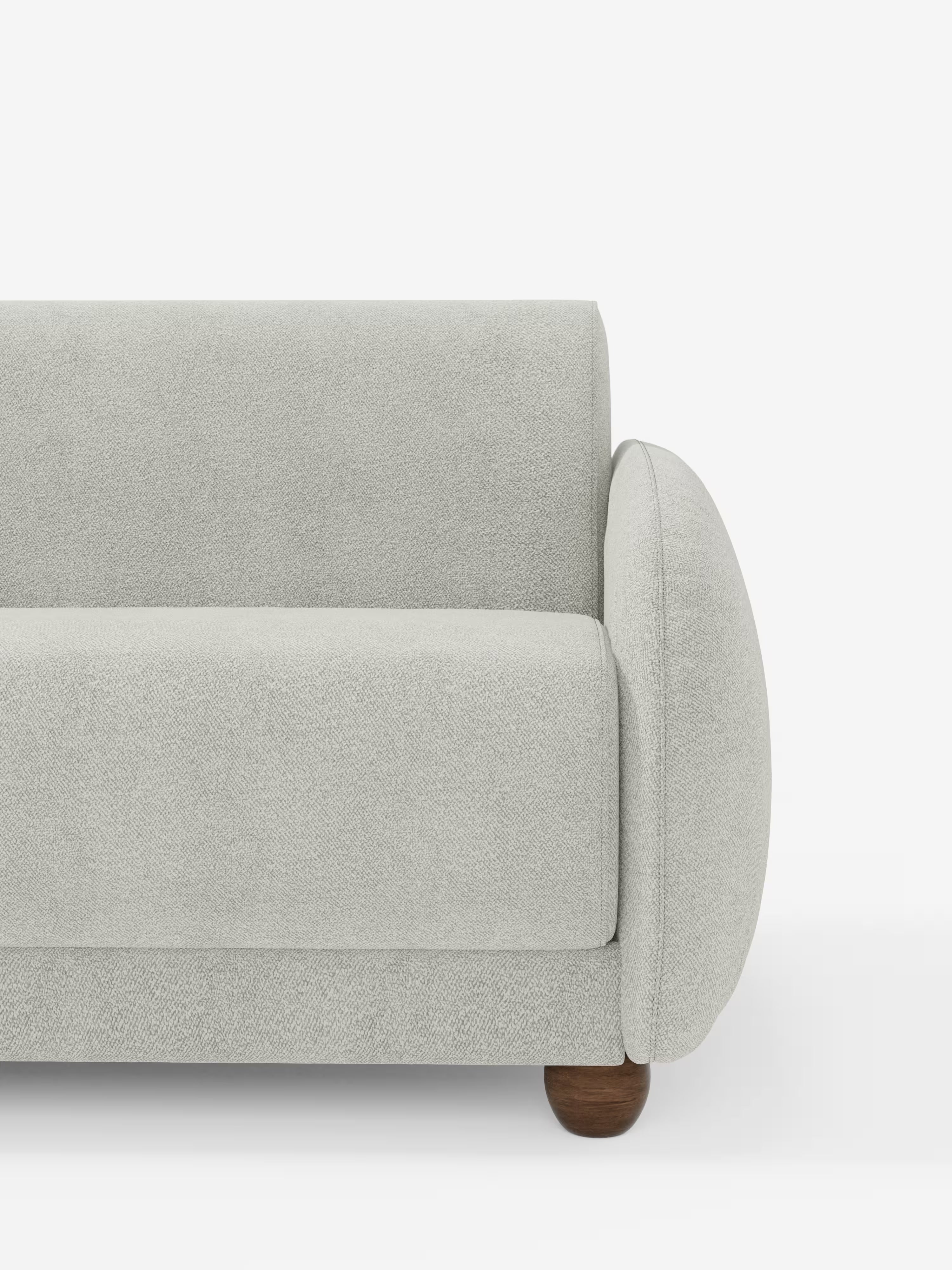 Giglio Divano letto con materasso alto 18 cm stile Japandi - 2 e 3 posti in bouclé beige impermeabile