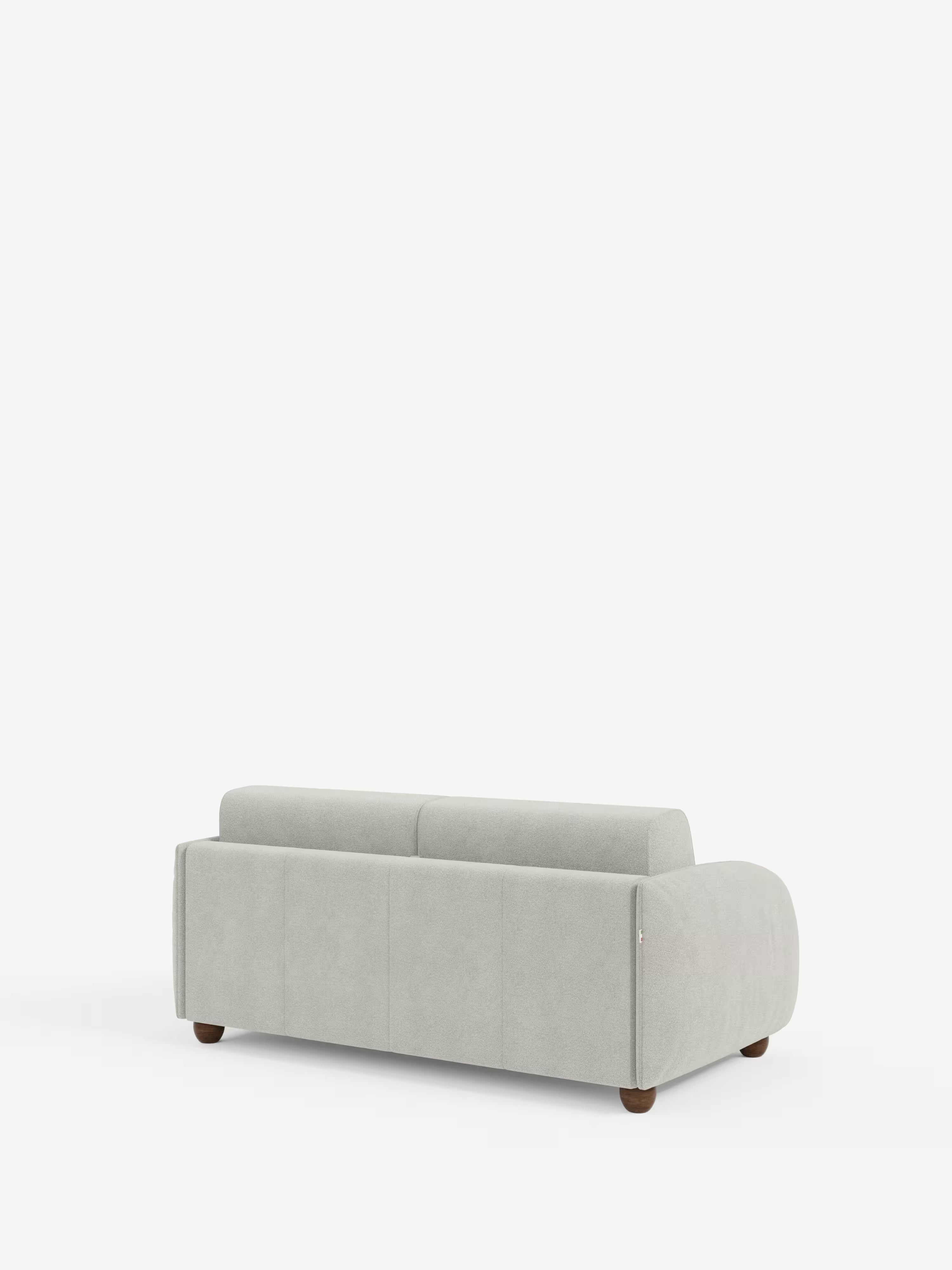 Giglio Divano letto con materasso alto 18 cm stile Japandi - 2 e 3 posti in bouclé beige impermeabile