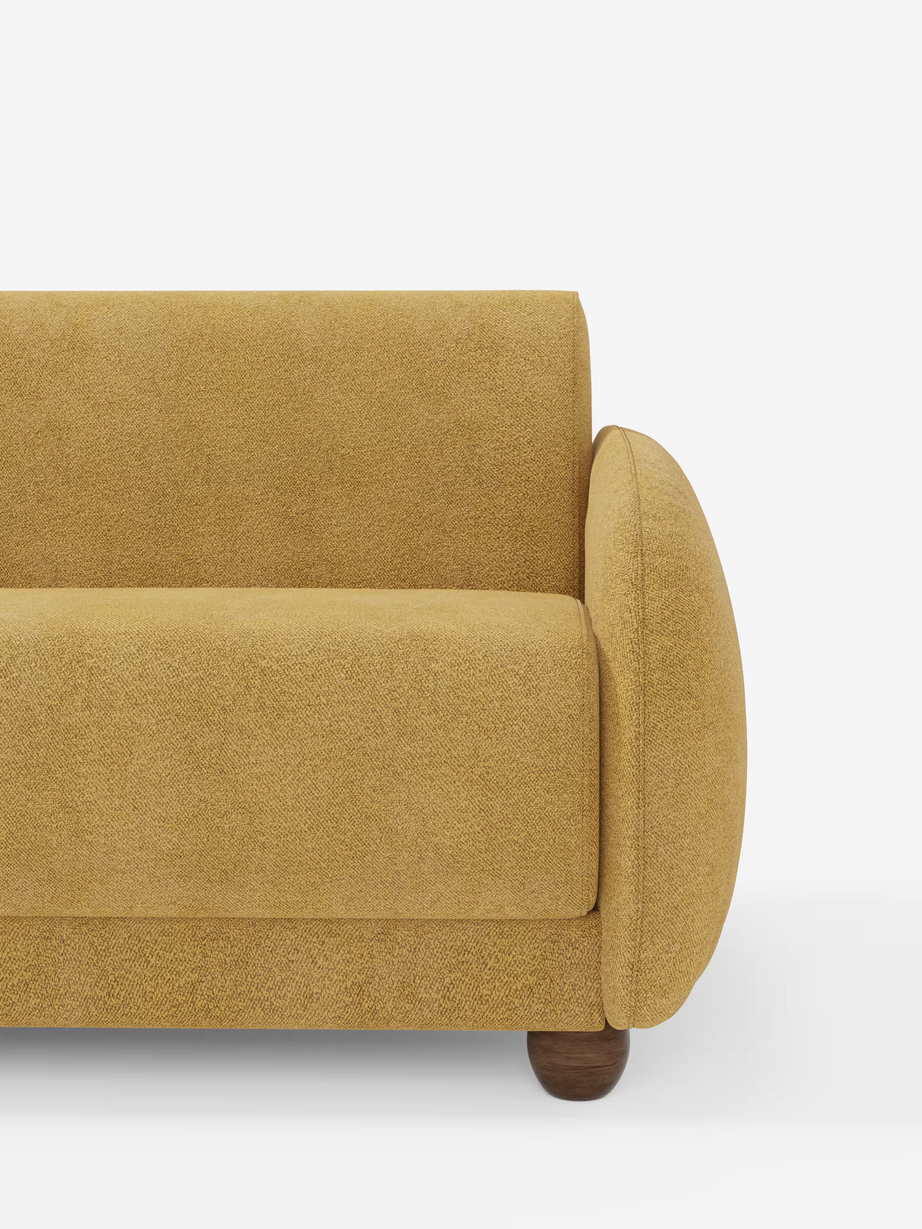 Giglio Divano letto con materasso alto 18 cm stile Japandi - 2 e 3 posti in bouclé beige impermeabile