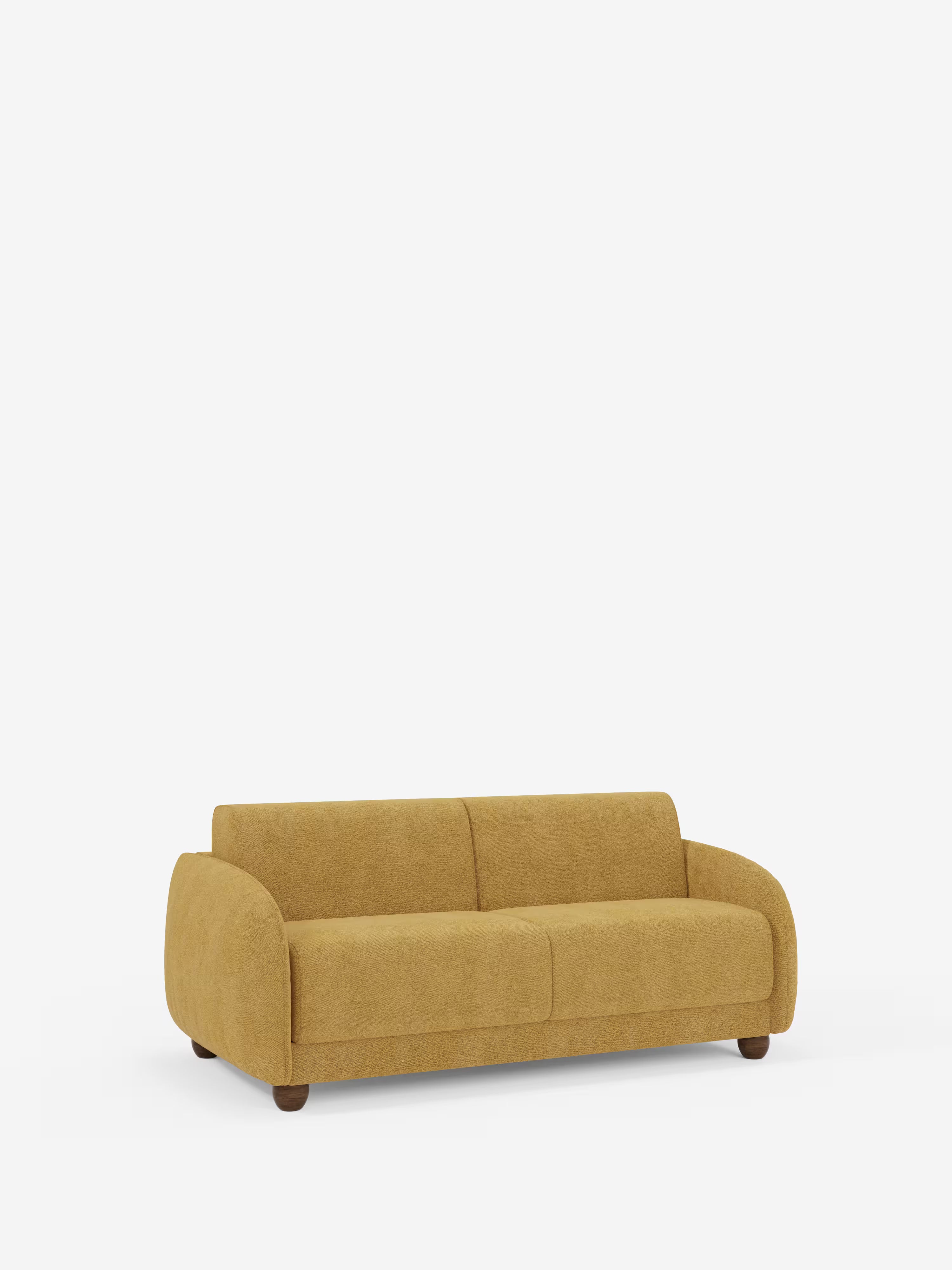 Giglio Divano letto con materasso alto 18 cm stile Japandi - 2 e 3 posti in bouclé beige impermeabile