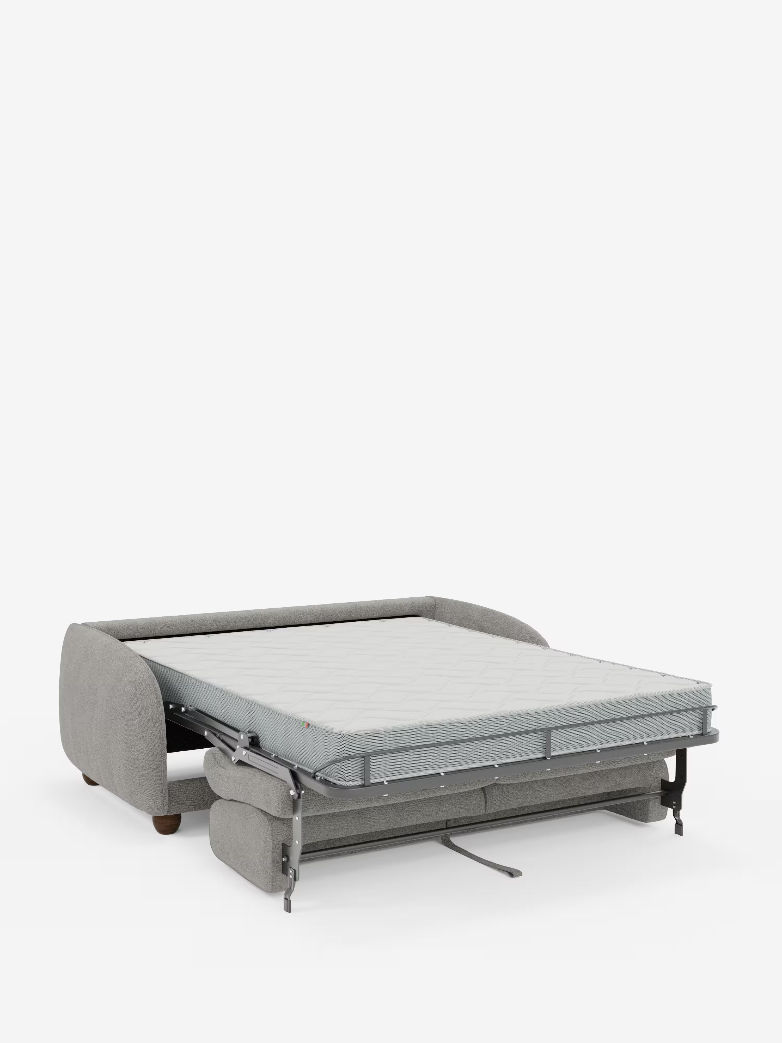 Giglio Divano letto con materasso alto 18 cm stile Japandi - 2 e 3 posti in bouclé beige impermeabile