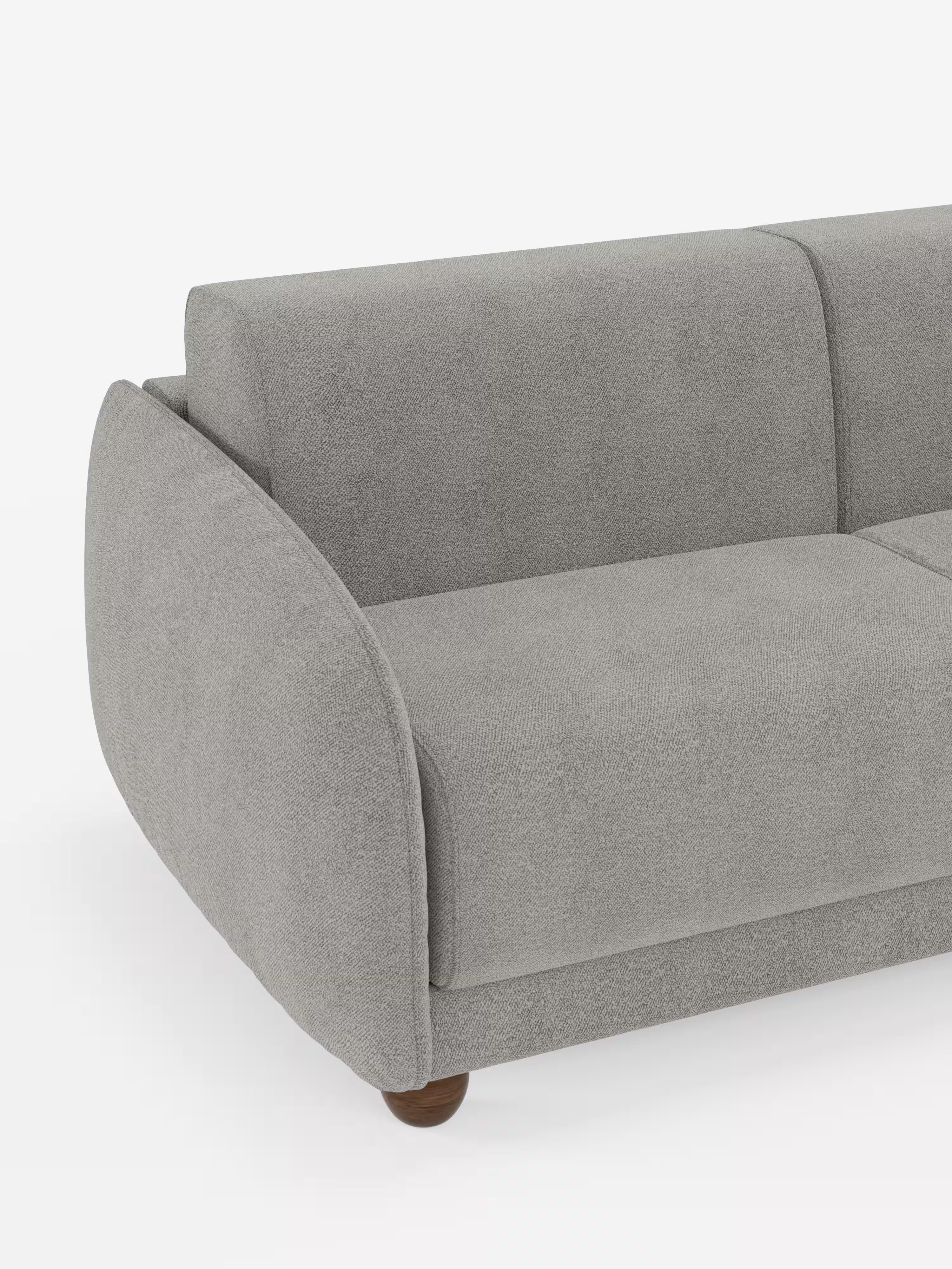 Giglio Divano letto con materasso alto 18 cm stile Japandi - 2 e 3 posti in bouclé beige impermeabile
