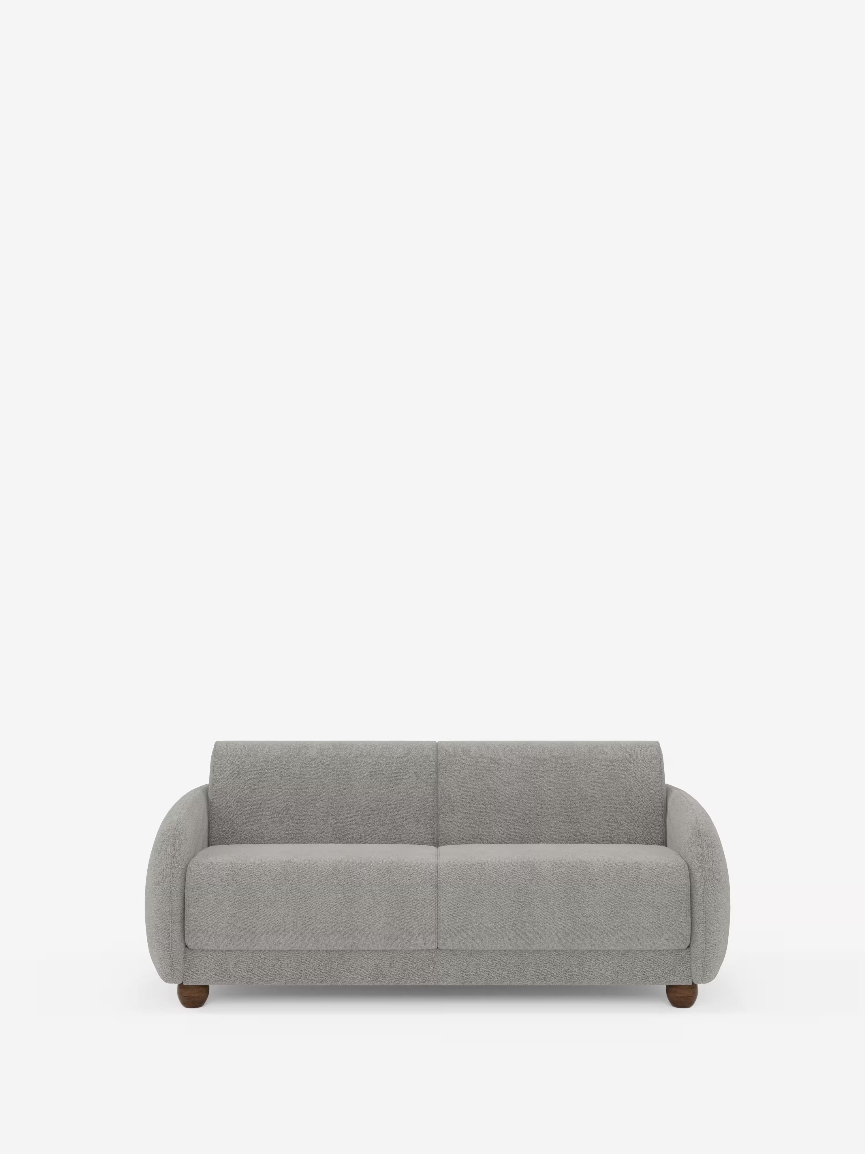 Giglio Divano letto con materasso alto 18 cm stile Japandi - 2 e 3 posti in bouclé beige impermeabile
