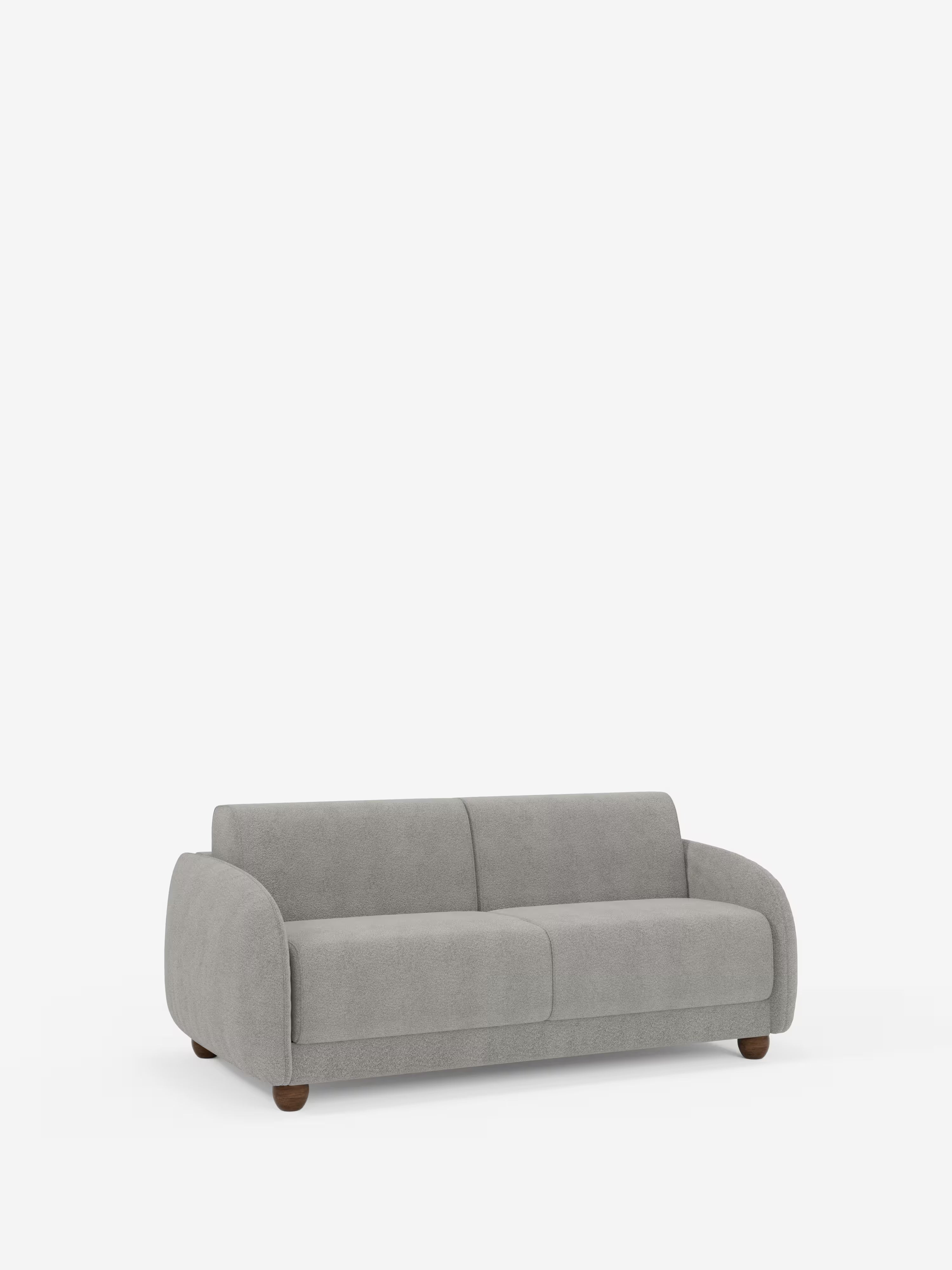 Giglio Divano letto con materasso alto 18 cm stile Japandi - 2 e 3 posti in bouclé beige impermeabile
